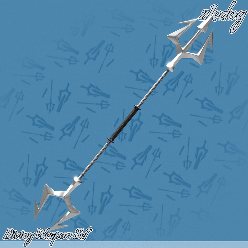 Diving Weapons Set - Trident & Knife