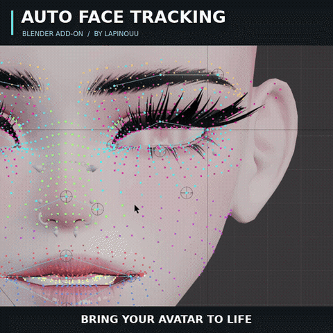 Auto Face Tracking — Face Tracking Shape Keys for VRChat & VTubing (Realistic, Anime & Furry) — Blender Add-on