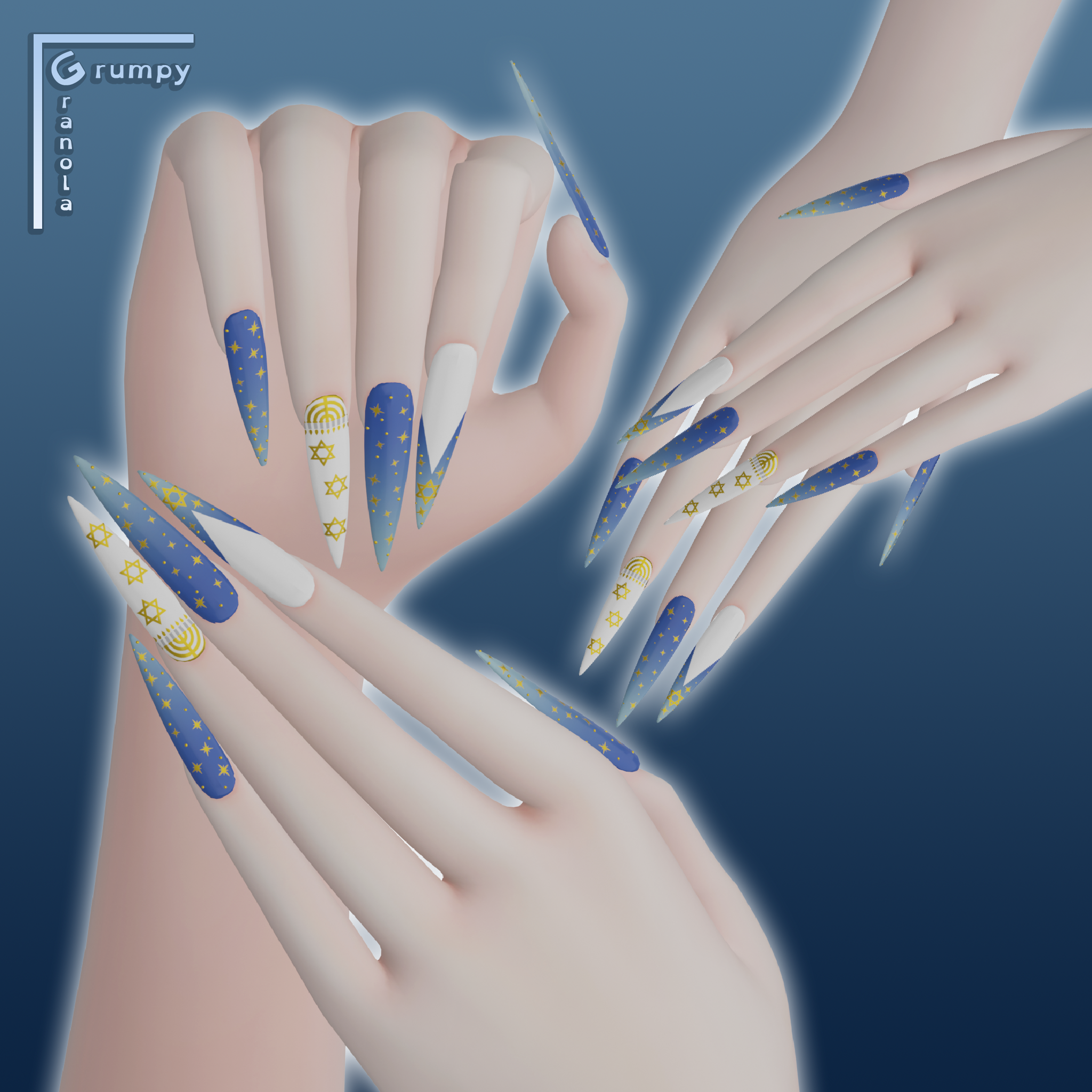 Hanukkah Nails