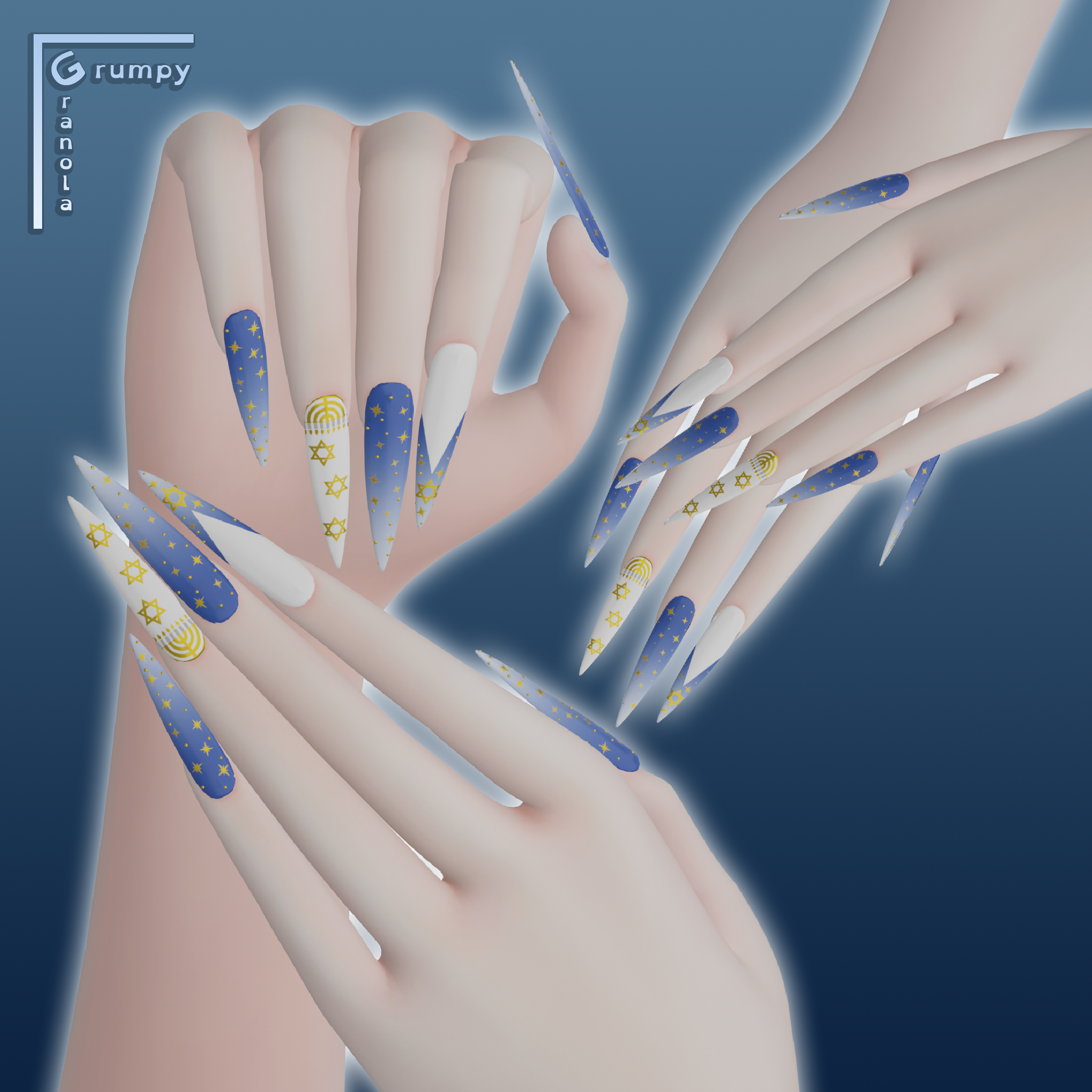 Hanukkah Nails