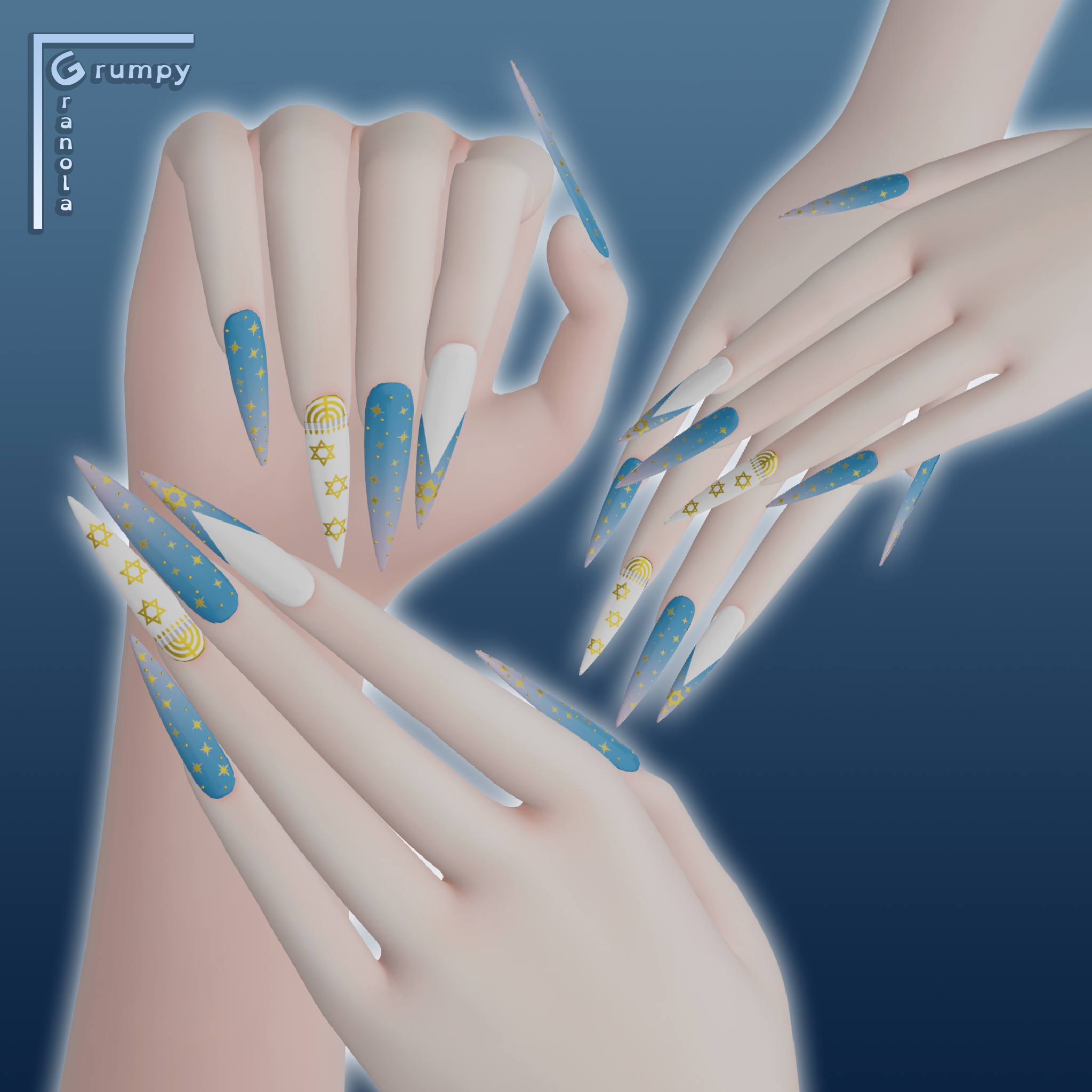 Hanukkah Nails