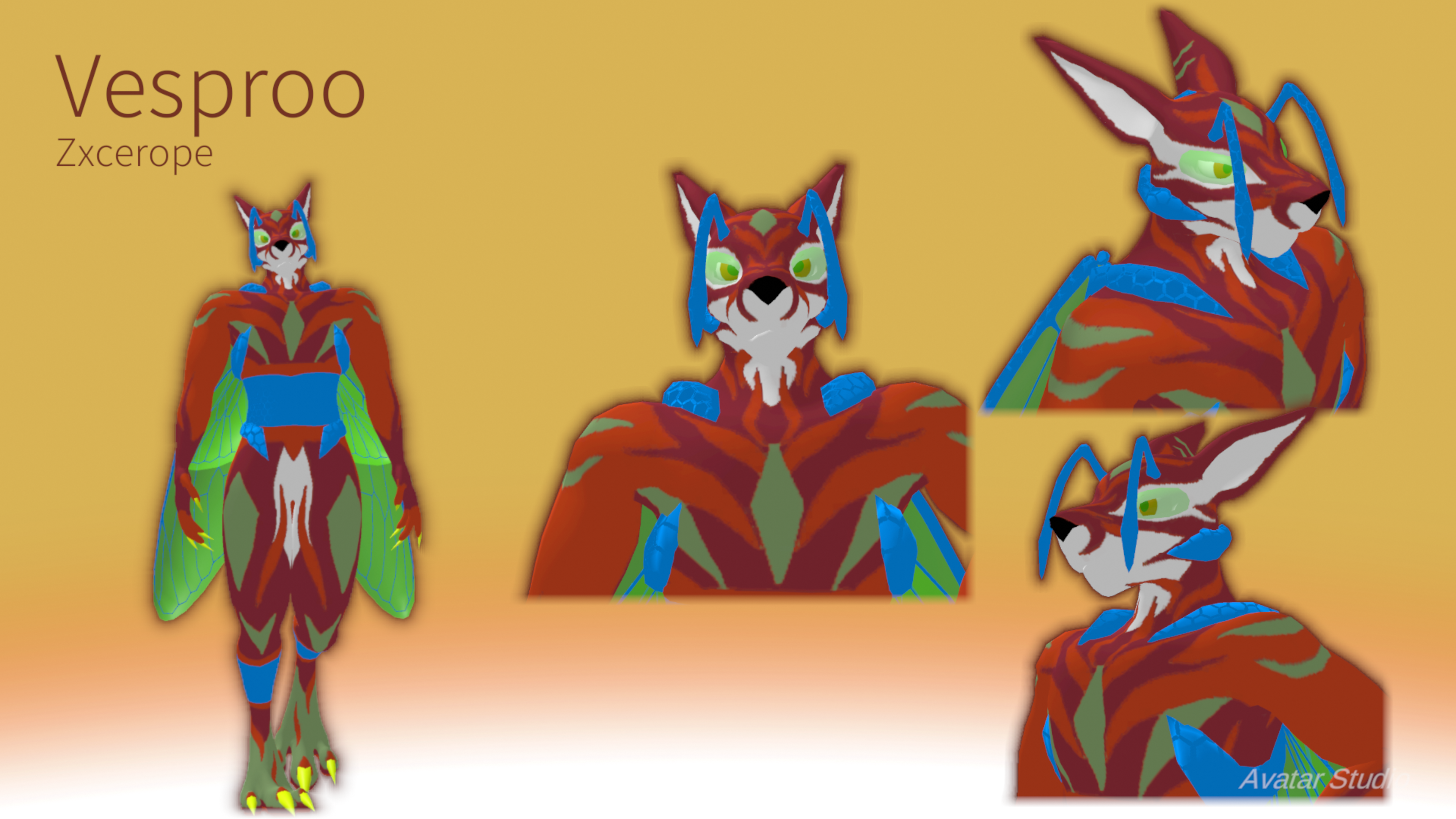 The Vesproo (Hybrid Species) VRC Avatar