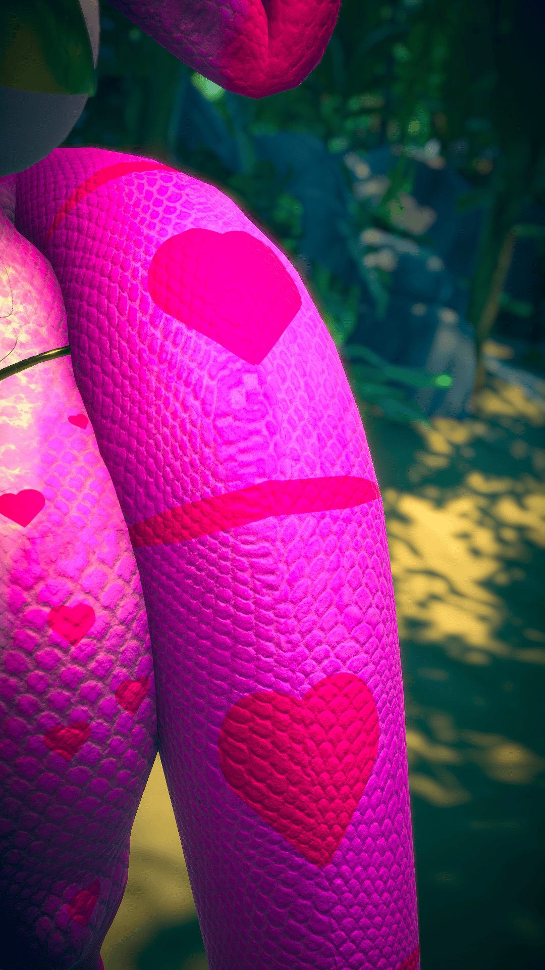 Lily the Snake Valentine's Day - Texture & Material