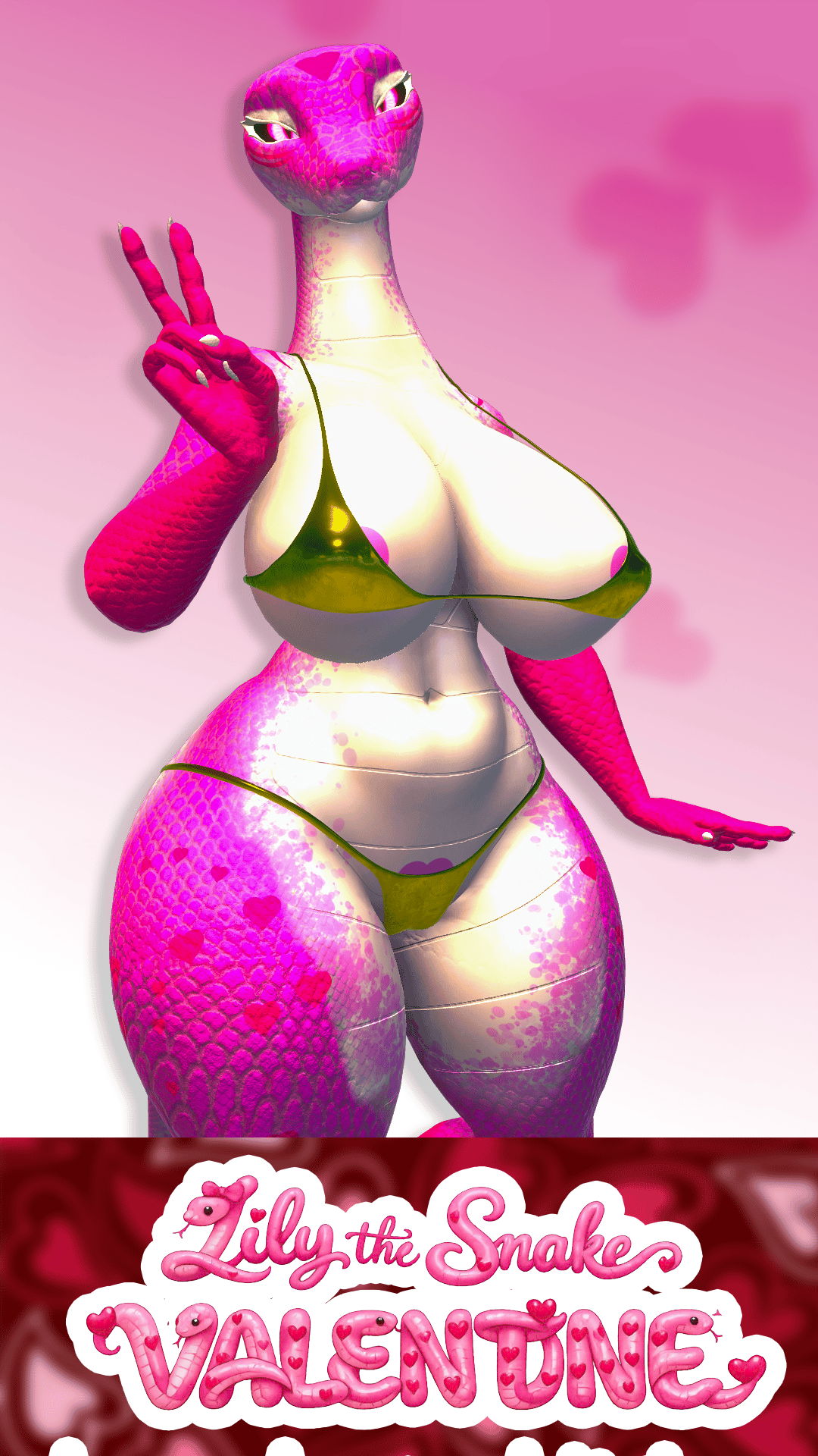 Lily the Snake Valentine's Day - Texture & Material