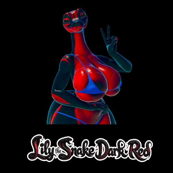 Lily the Snake Dark Red - Texture & Material