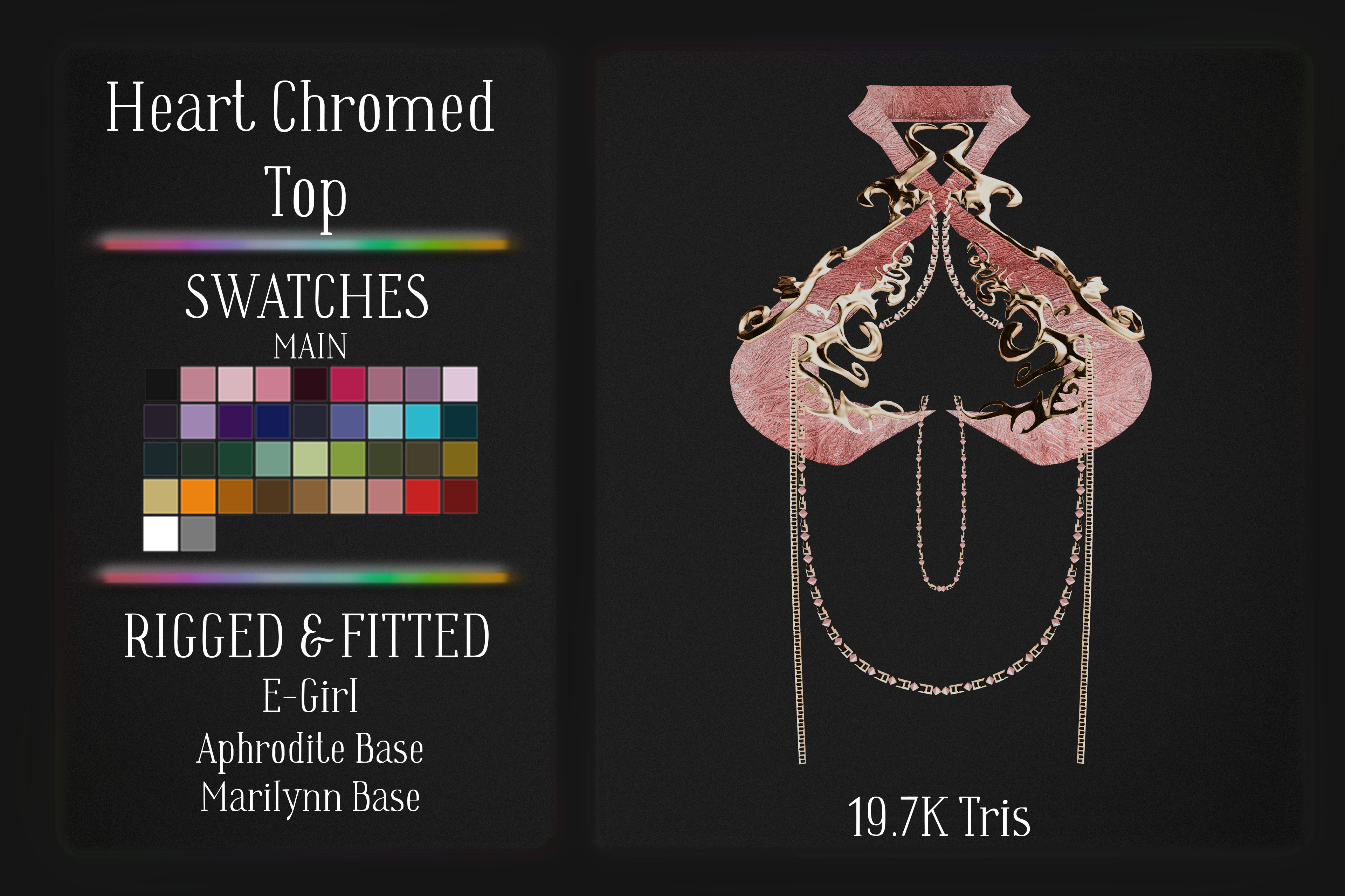 Heart Chromed Top