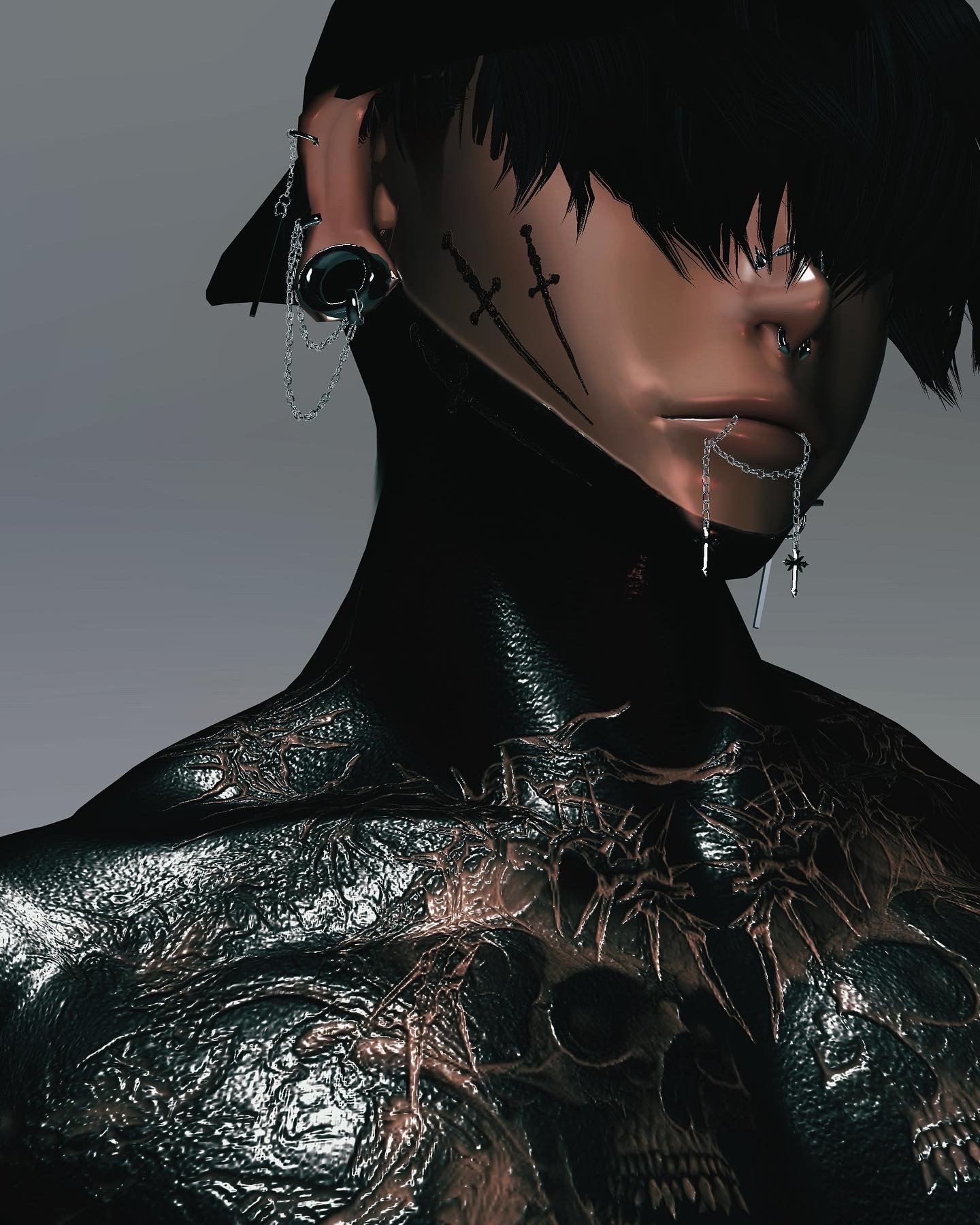 4K DEMONIC MALE BODY TEXTURE - ACE