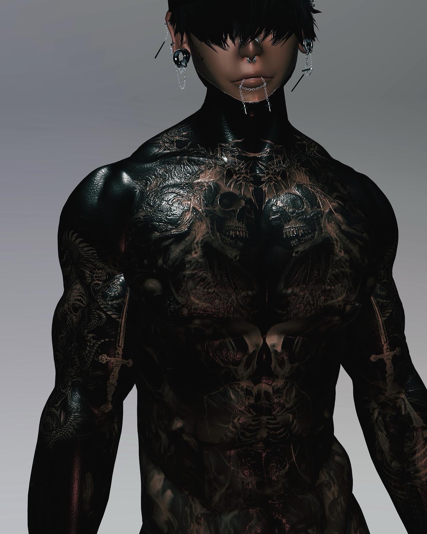 4K DEMONIC MALE BODY TEXTURE - ACE