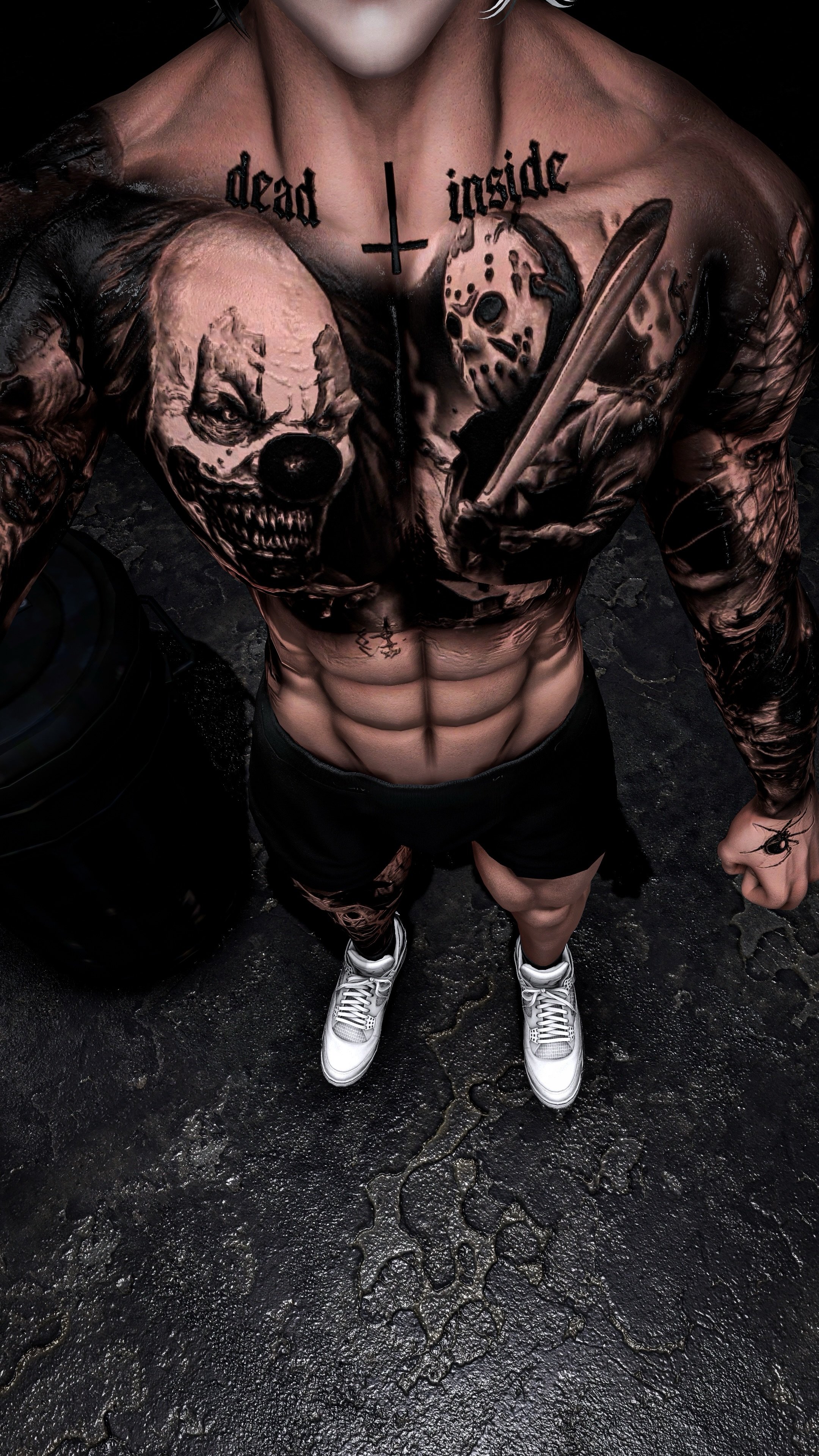 4K DEATH MALE BODY TEXTURE - HALLOWEEN