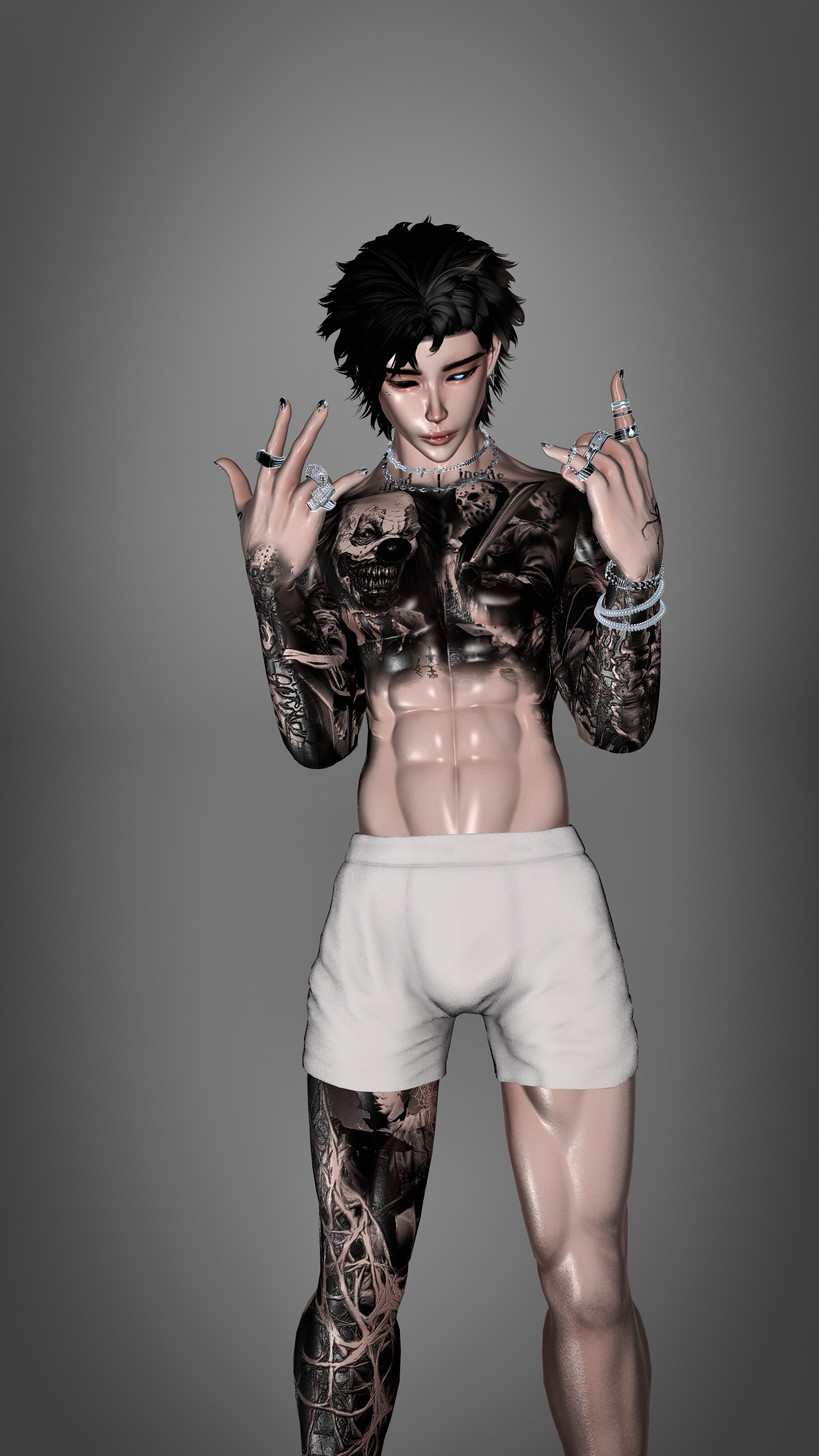 4K DEATH MALE BODY TEXTURE - HALLOWEEN