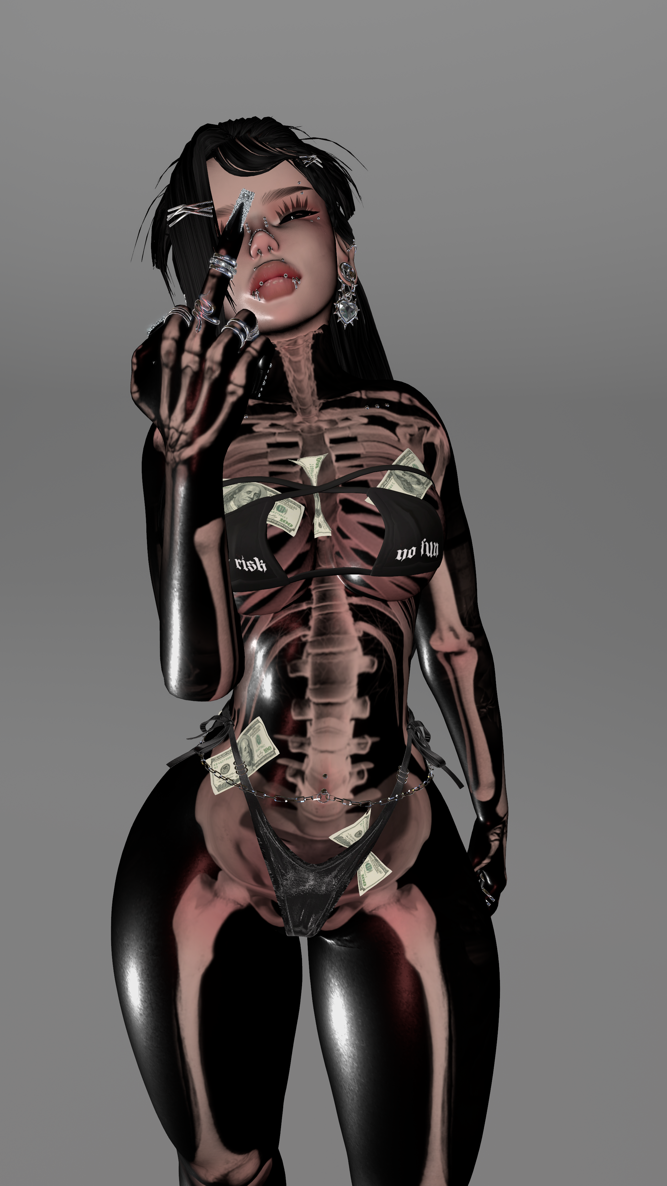 4k SKELETON FEMALE TEXTURE - HALLOWEEN