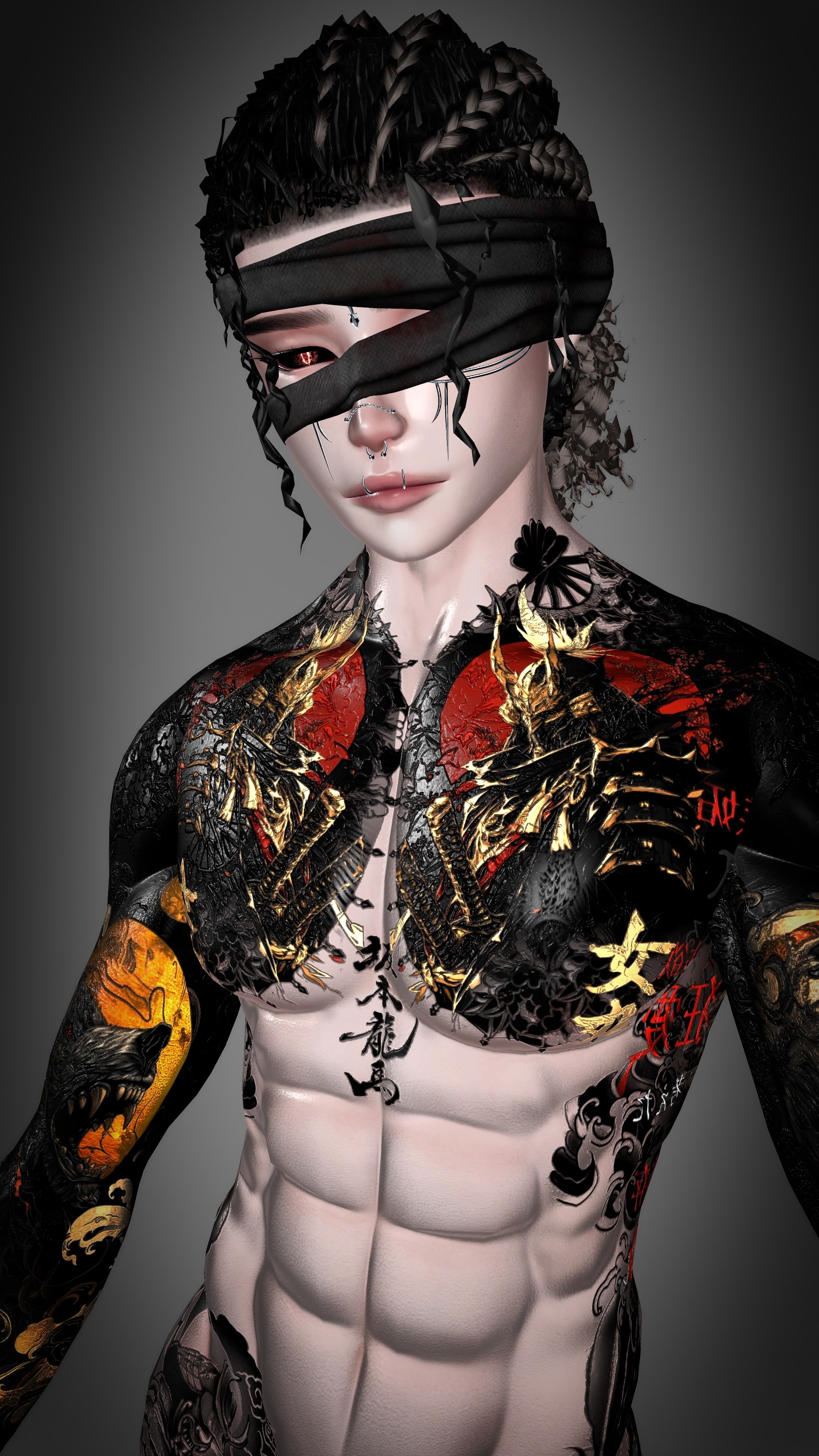 4K GEISHA MALE BODY TEXTURE - AKI/ACE/EXOV4