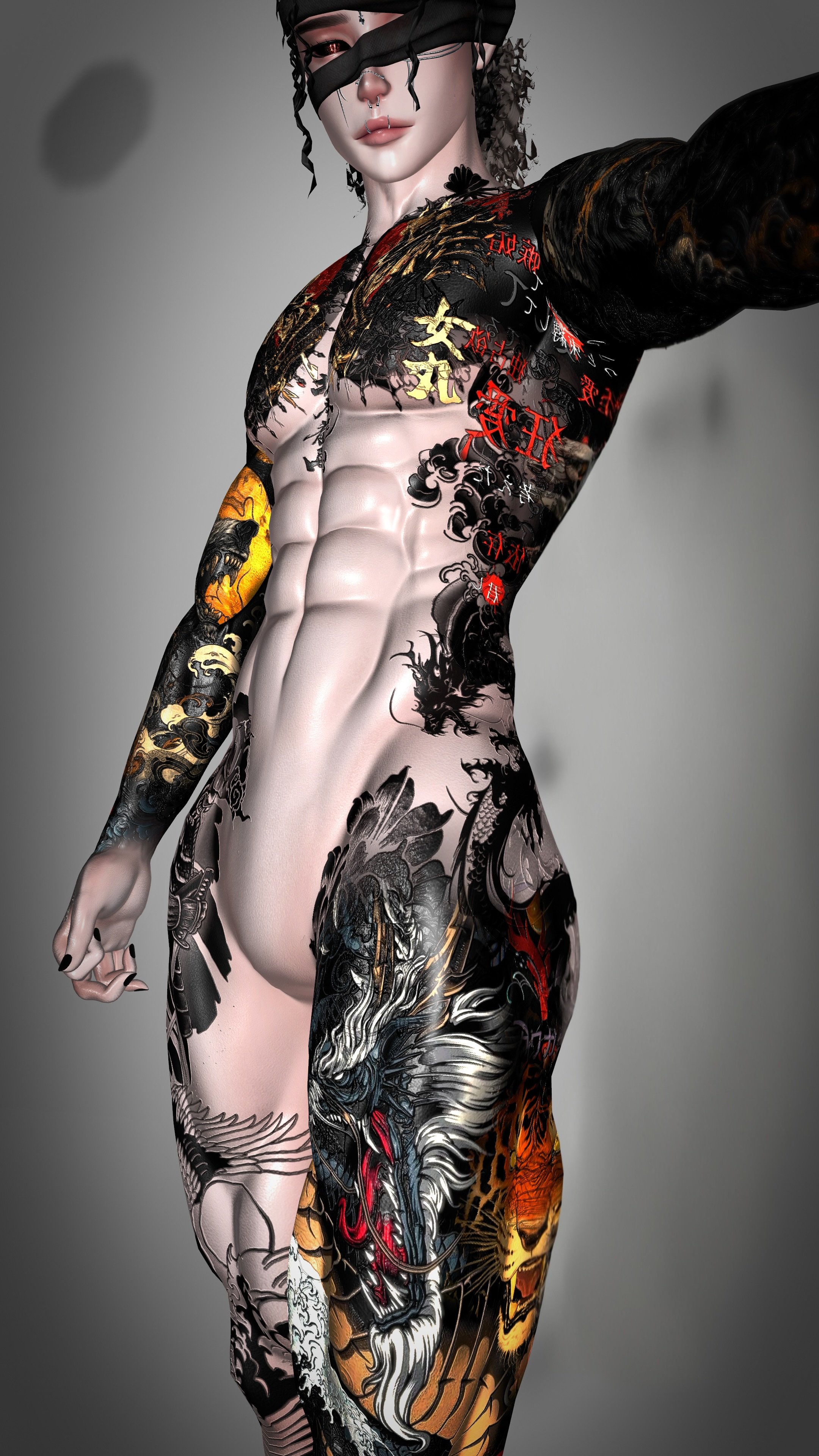 4K GEISHA MALE BODY TEXTURE - AKI/ACE/EXOV4