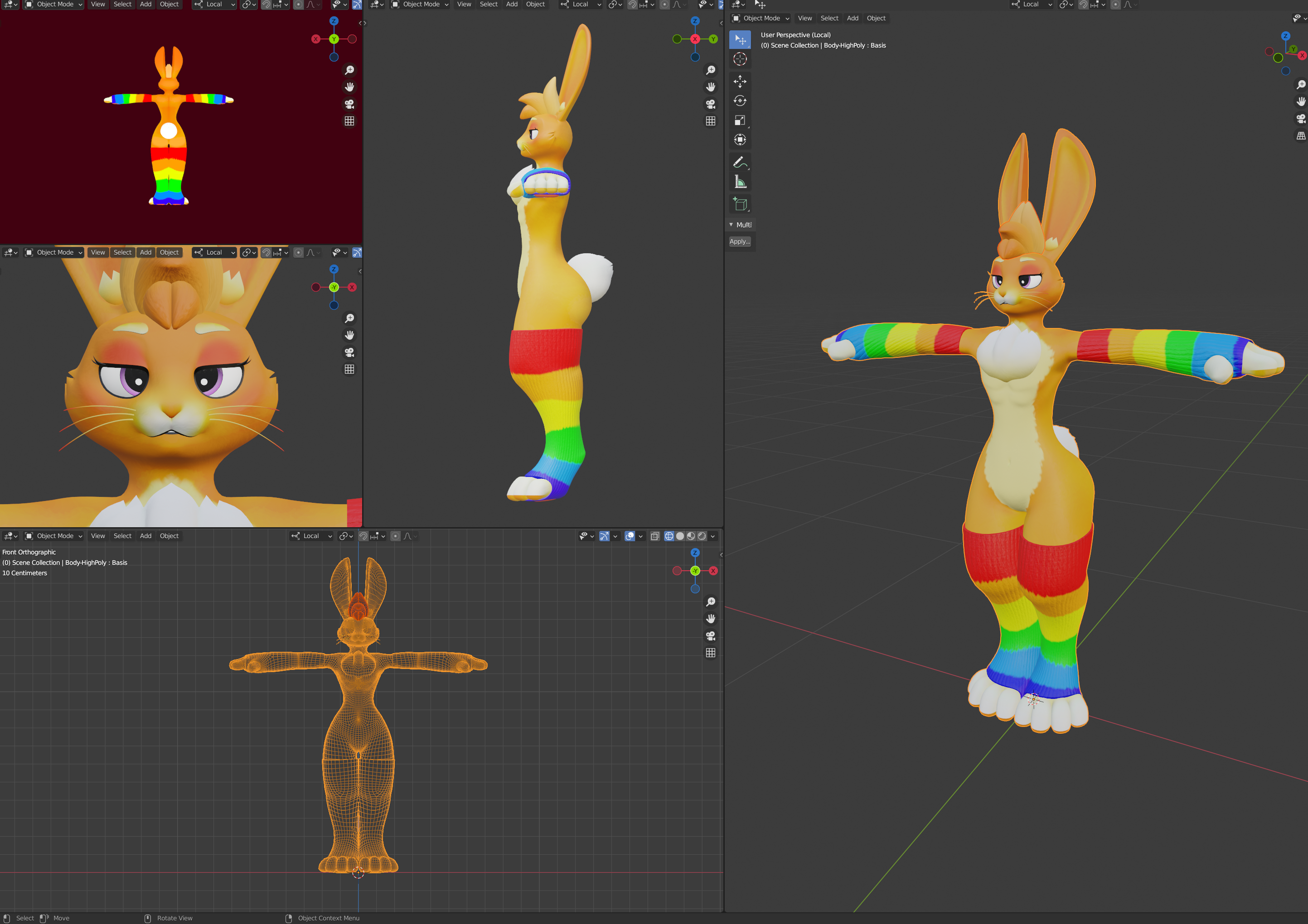 Rabbit (VRChat 3D Model, VTuber Avatar)