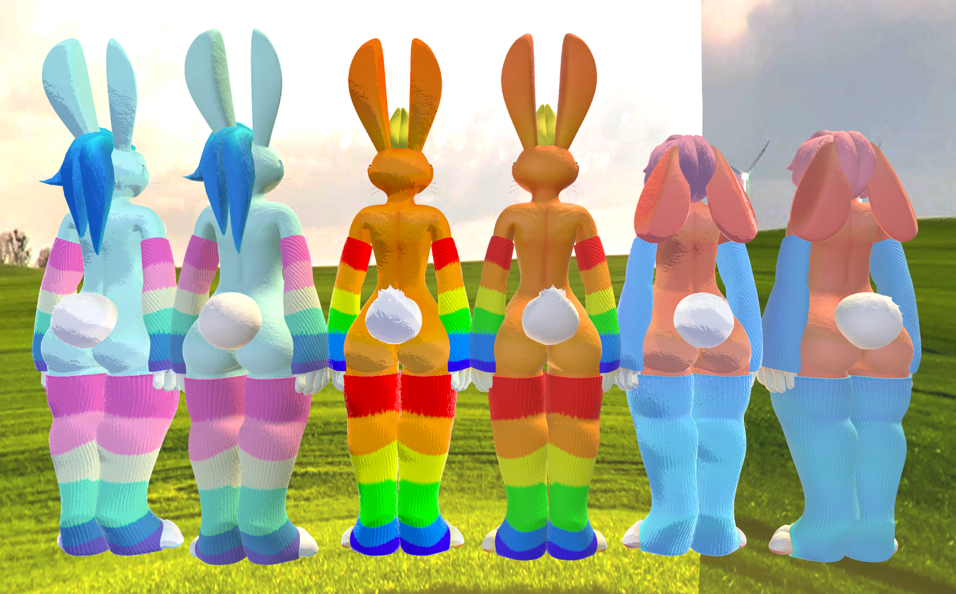 Rabbit (VRChat 3D Model, VTuber Avatar)