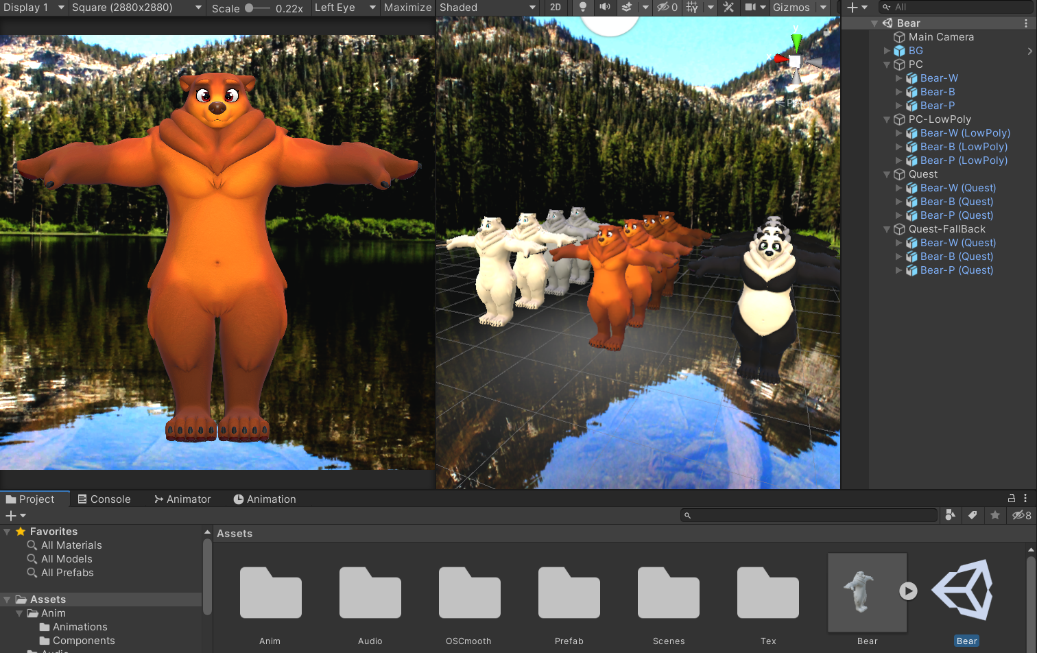 Bear (VRChat 3D Model, VTuber Avatar)