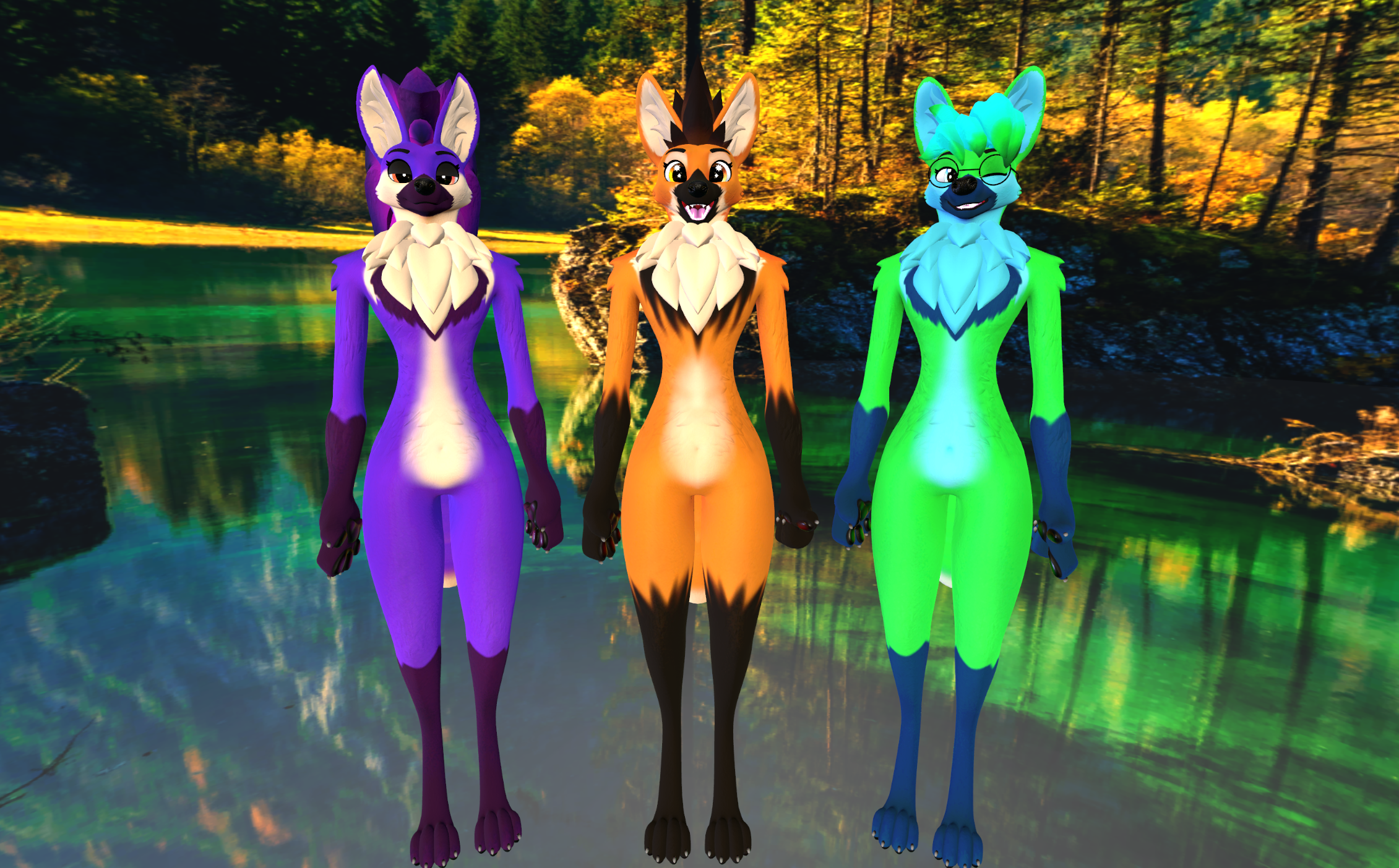 Maned Wolf (VRChat 3D Model, VTuber Avatar)