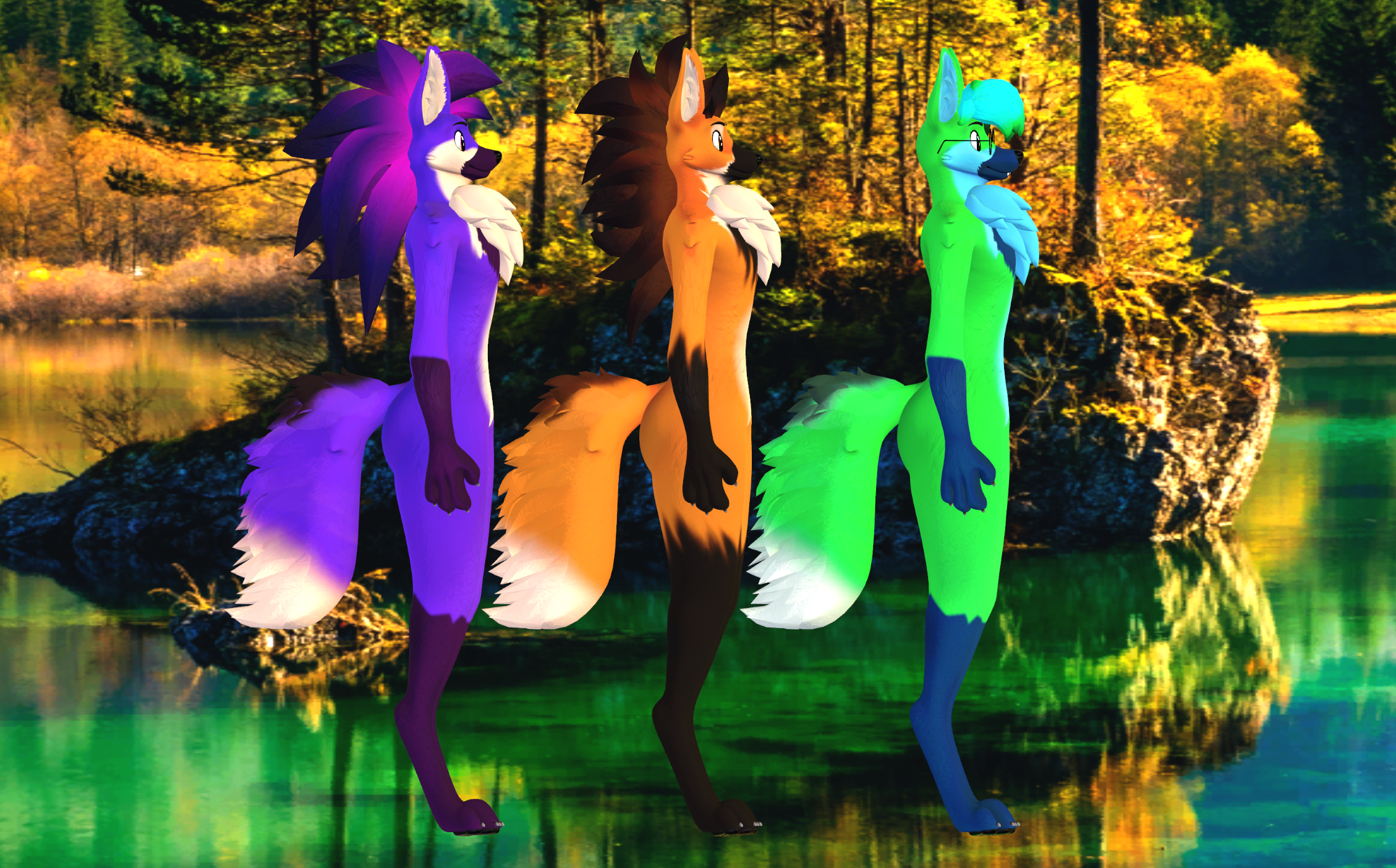 Maned Wolf (VRChat 3D Model, VTuber Avatar)