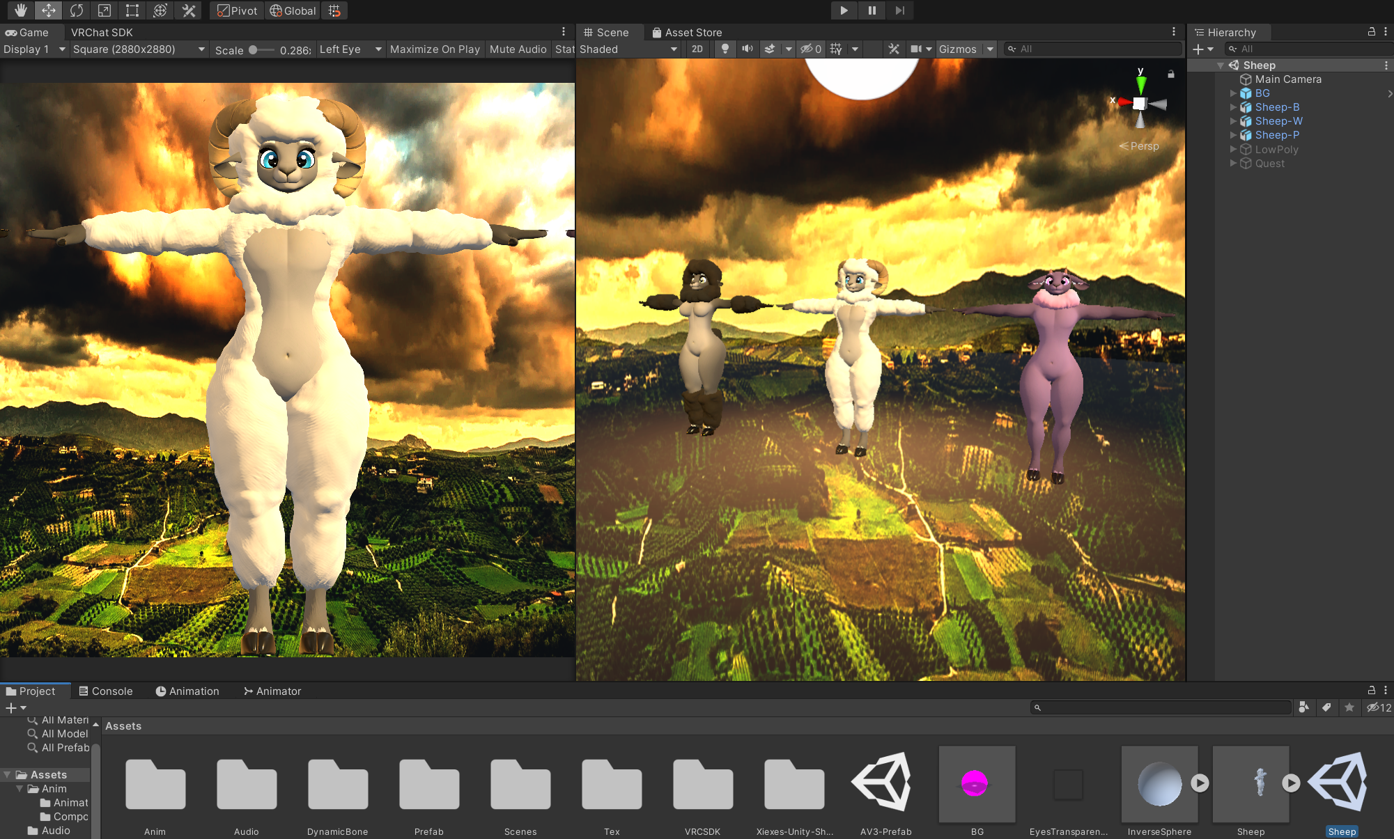 Sheep (VRChat 3D Model, VTuber Avatar)