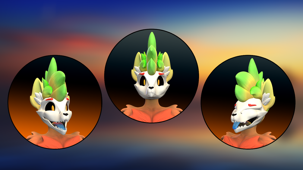 Skulldog (VRChat 3D Model, VTuber Avatar)