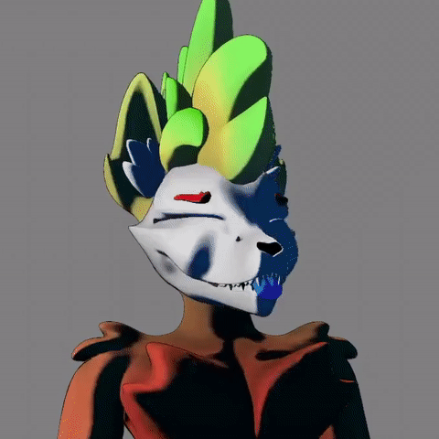 Skulldog (VRChat 3D Model, VTuber Avatar)