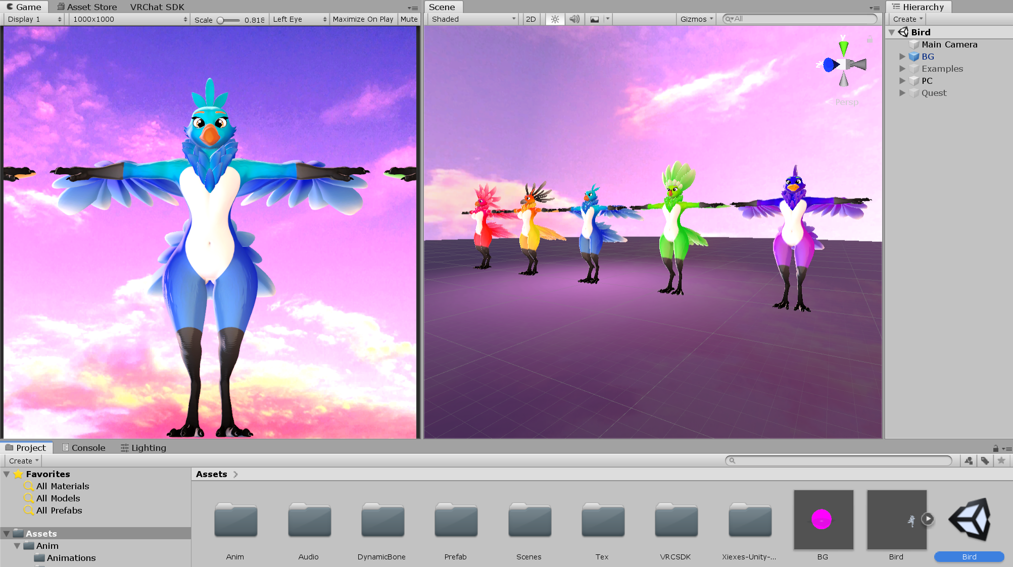 Bird (VRChat 3D Models, VTuber Avatar)