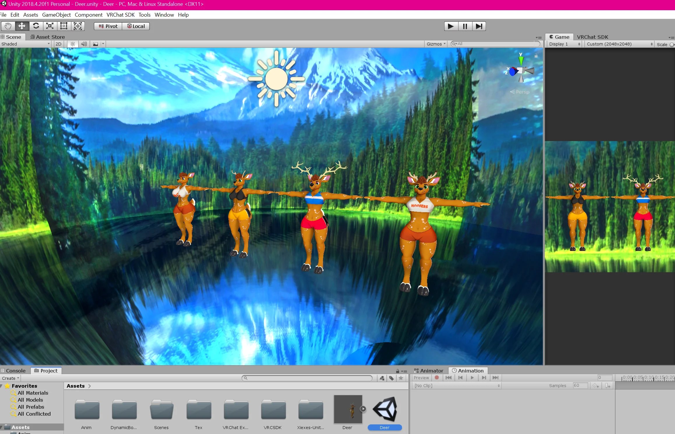 Deer (VRChat 3D Models, VTuber Avatar)