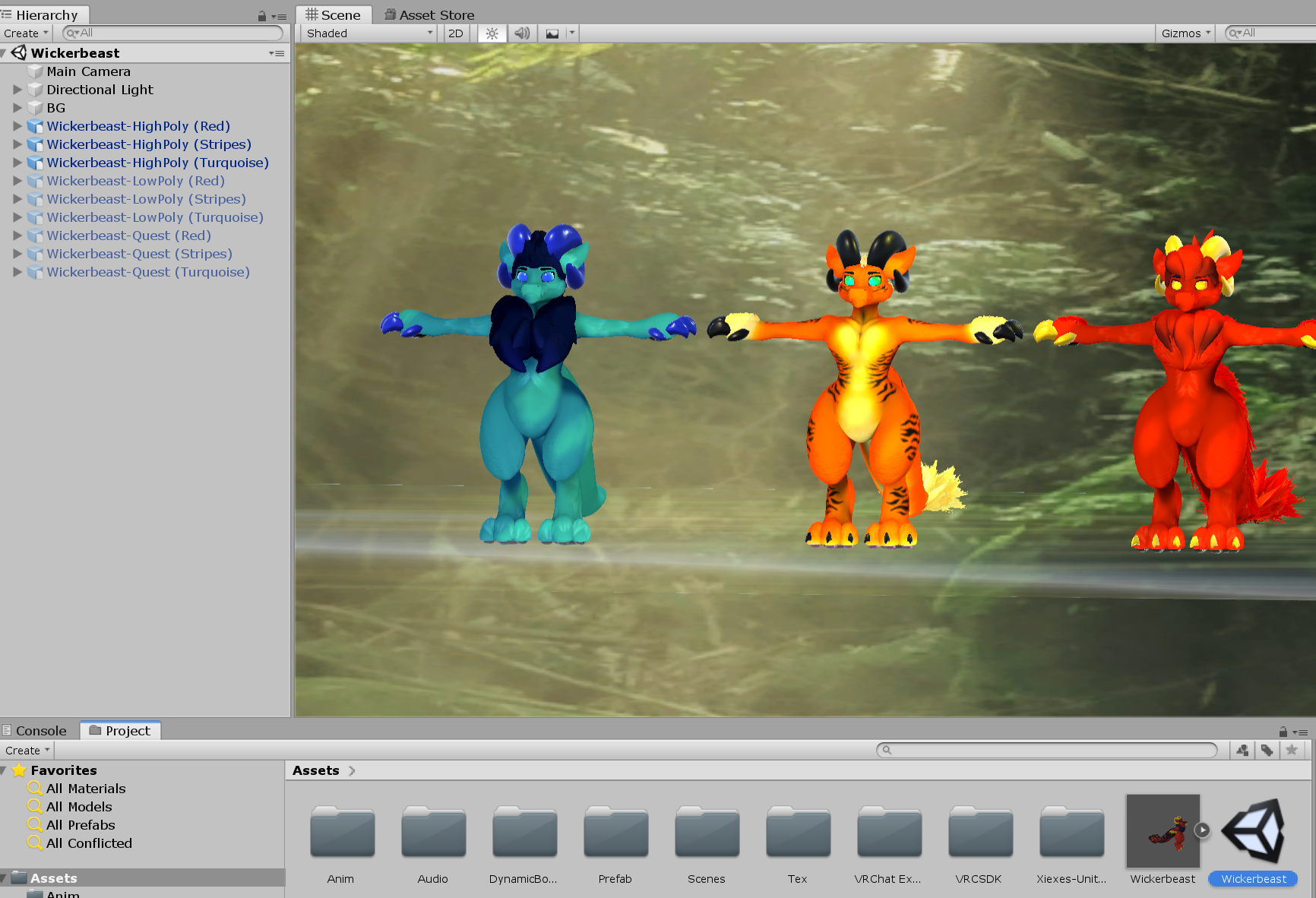 Wickerbeast (VRChat 3D Models, VTuber Avatar)