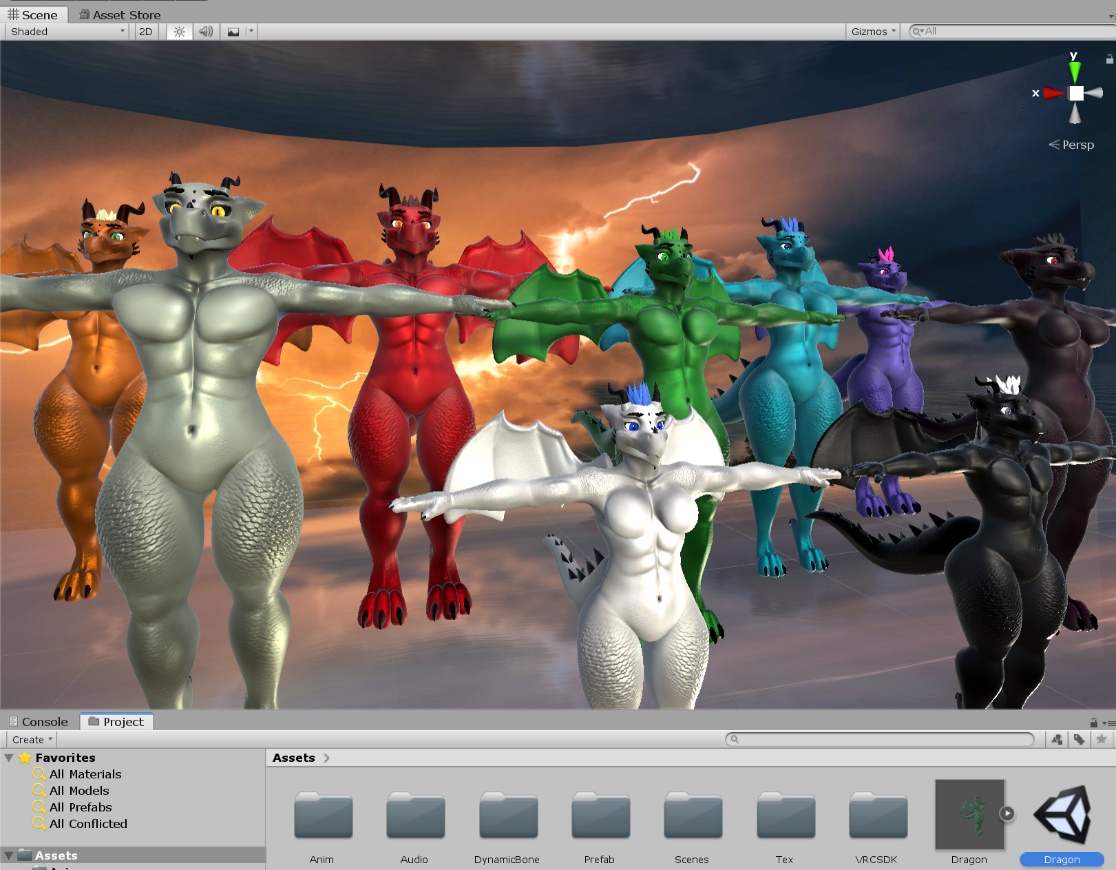 Dragon (VRChat 3D Models, VTuber Avatar)