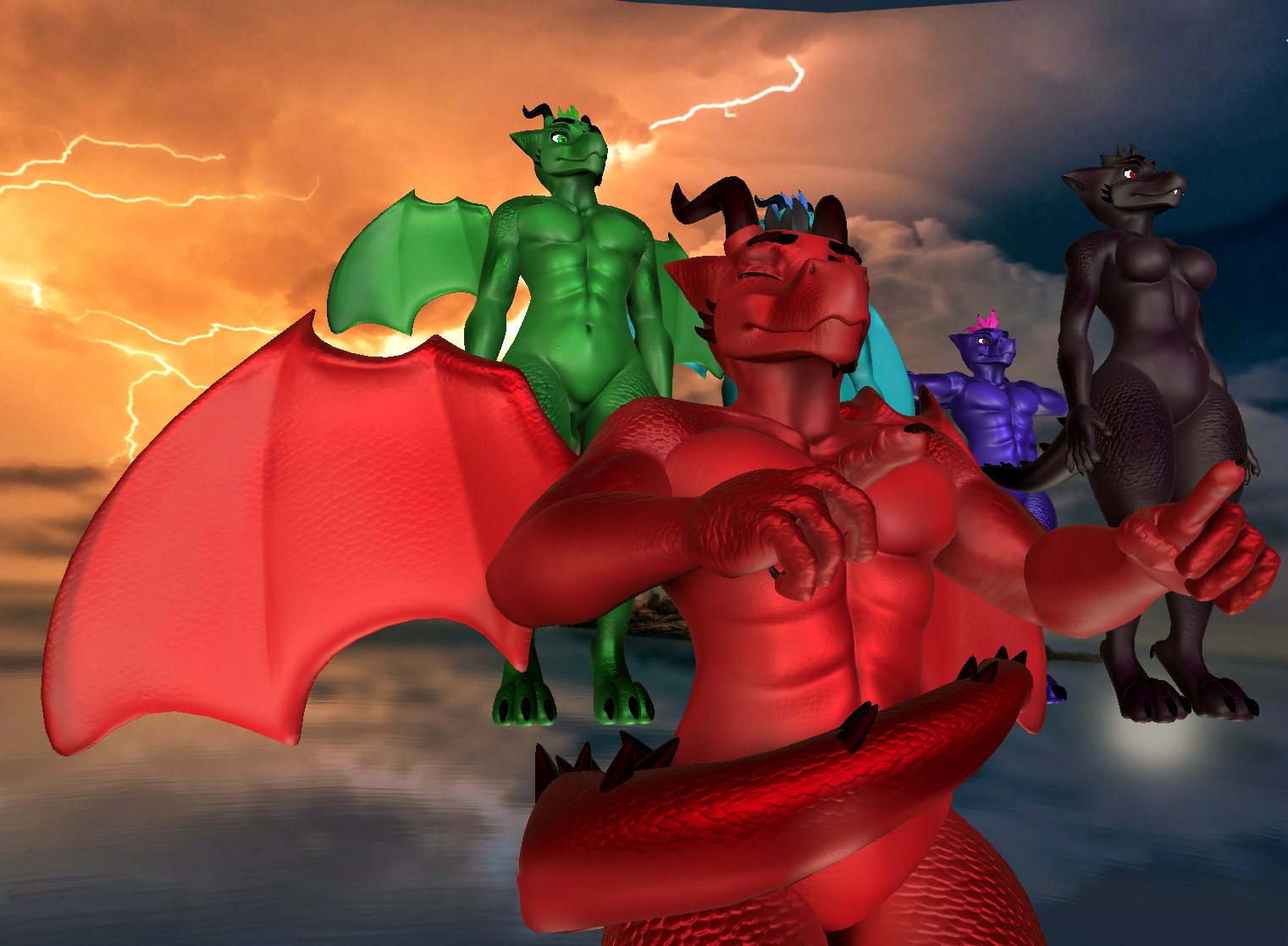 Dragon (VRChat 3D Models, VTuber Avatar)