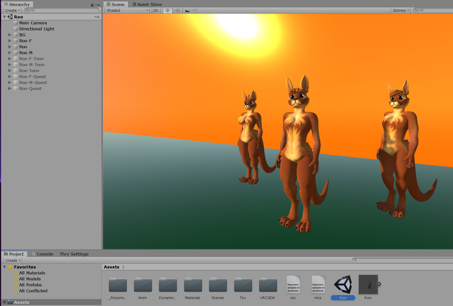 Roo (VRChat 3D Models, VTuber Avatar)