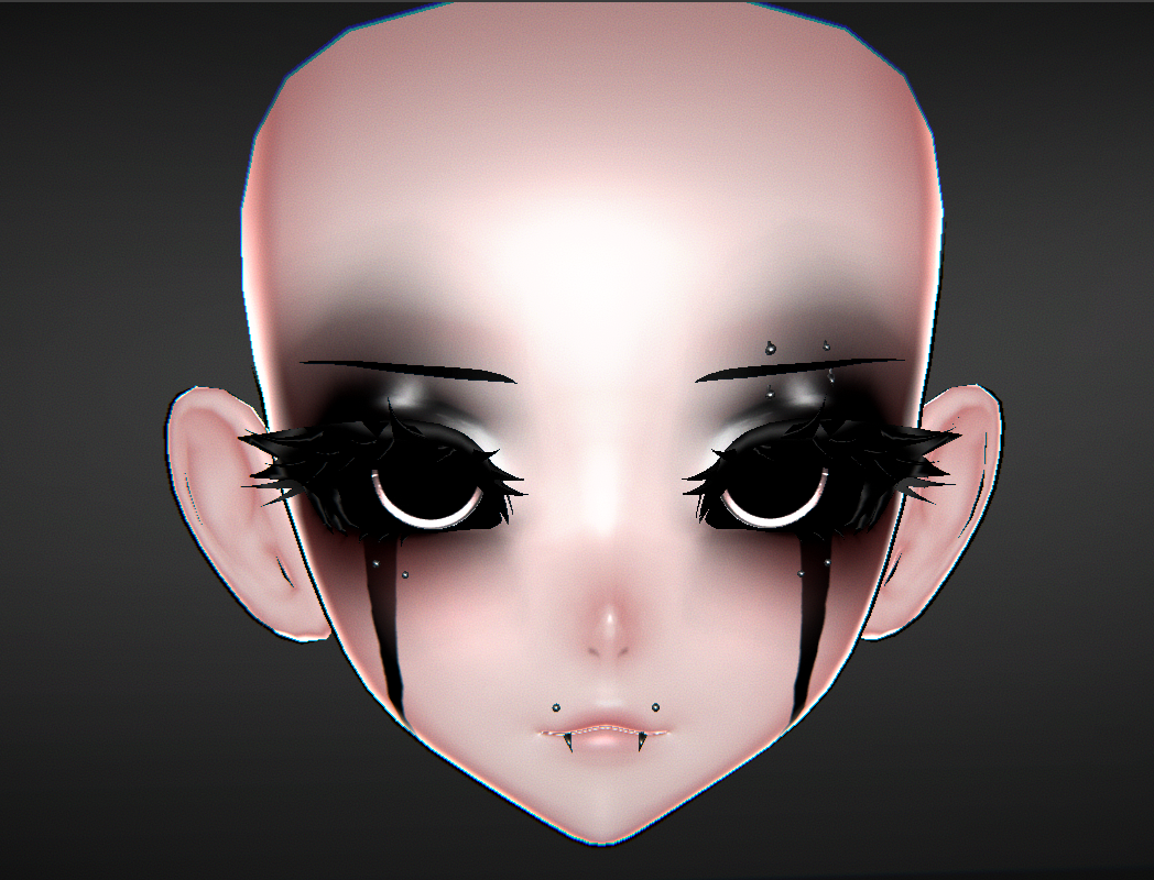 Emo makeup for starlight head - creds to yura for head