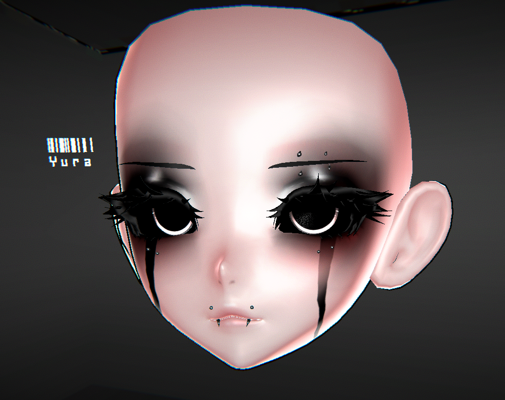 Emo makeup for starlight head - creds to yura for head
