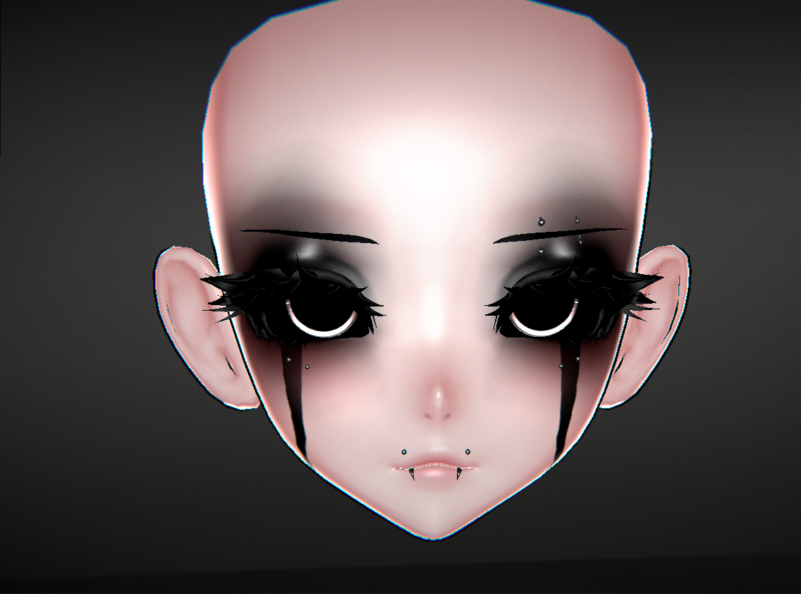 Emo makeup for starlight head - creds to yura for head