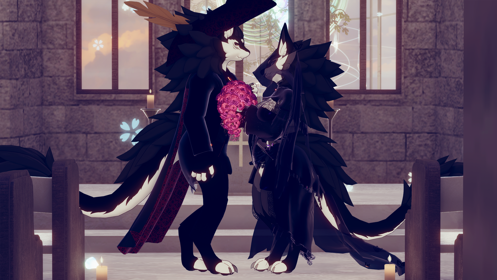 WEDDING OUTFIT PACK | FOXIPAWS CELESTE DANTE AURORA CALYPSO NEBULA FOXIGEN | COLOR CHANGING | INTERACTABLE OUTFIT TRIGGERS | ACCESSORIES | COMPATIBLE WITH NOVABEAST AND KEYRIN | PROPOSAL SYSTEM WITH INTERACTABLE RINGS | + FREE PROPS