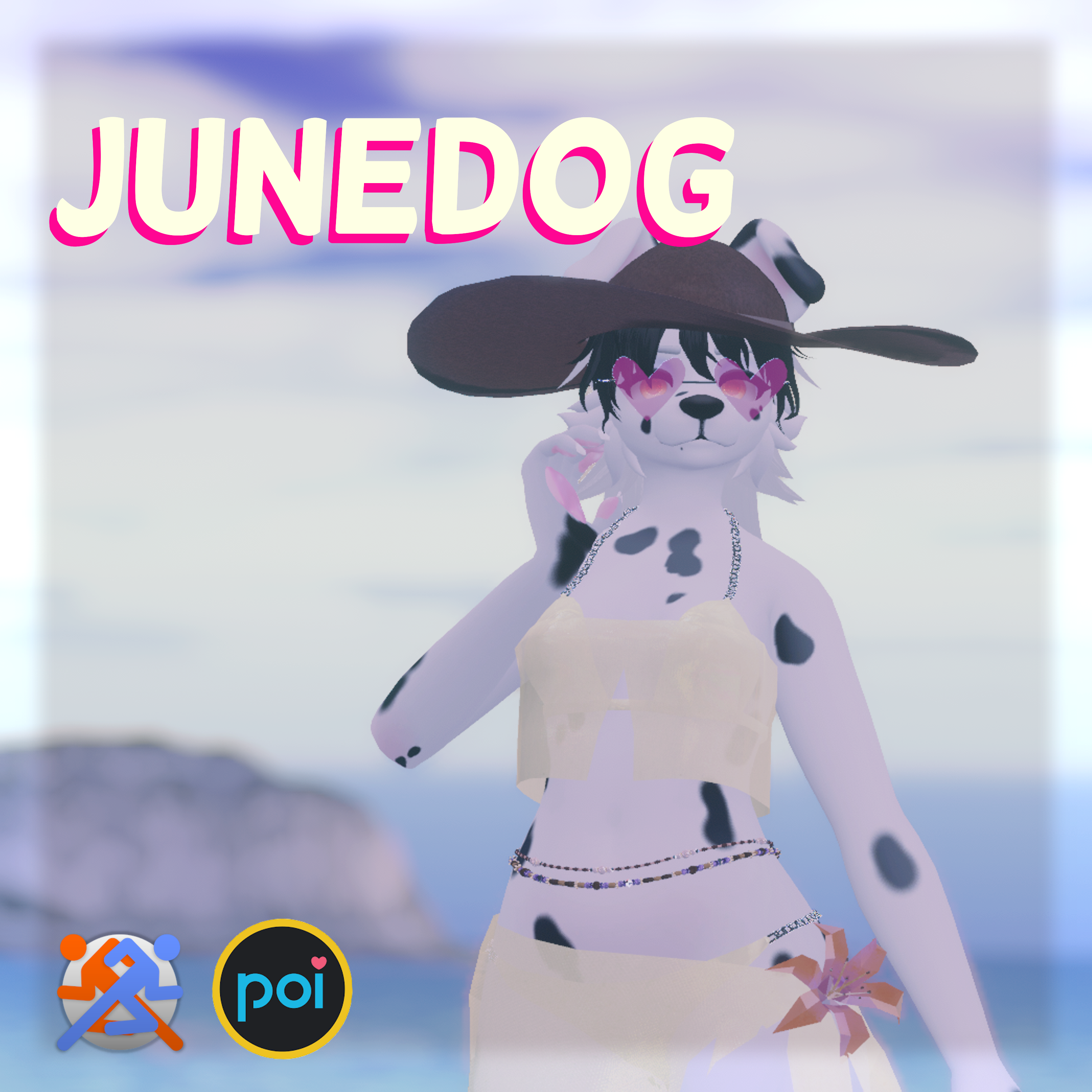 JuneDog the Summer Dalmation NSFW VRChat Avatar