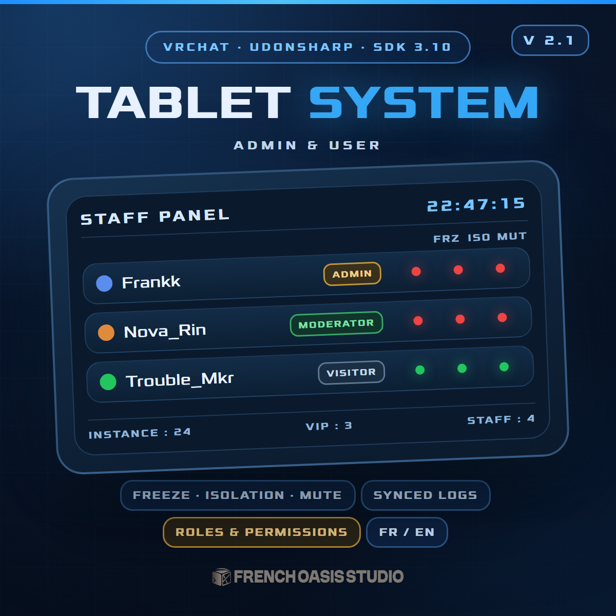 [VRChat Asset] VRChat Tablet System — Admin & User | The all-in-one moderation tablet for your VRChat world