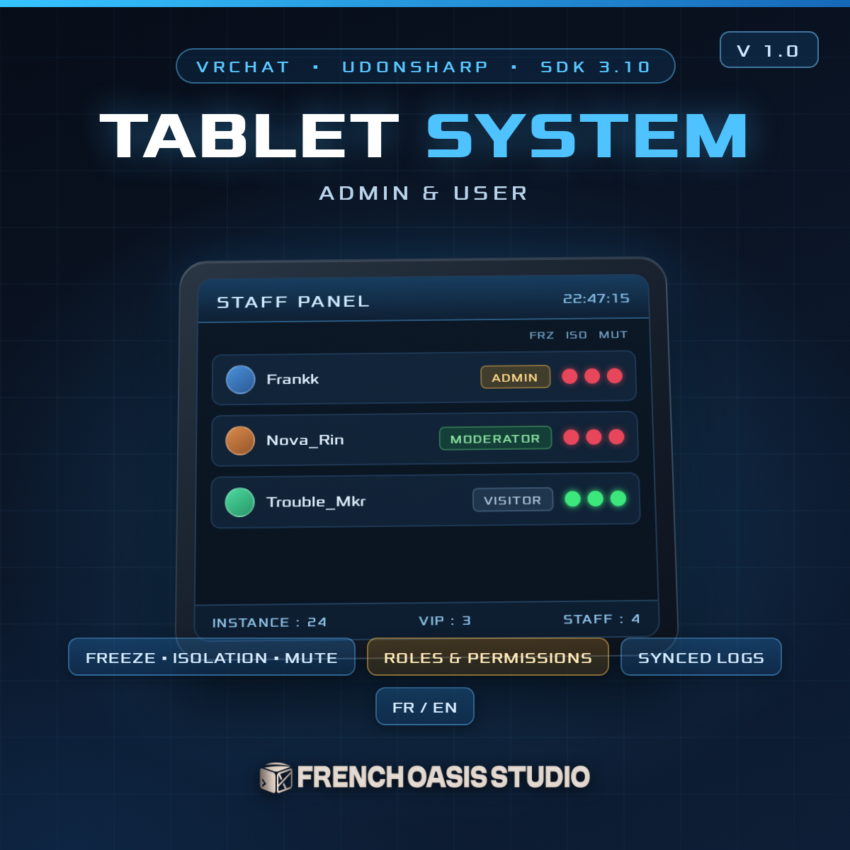 [VRChat Asset] VRChat Tablet System — Admin & User | The all-in-one moderation tablet for your VRChat world