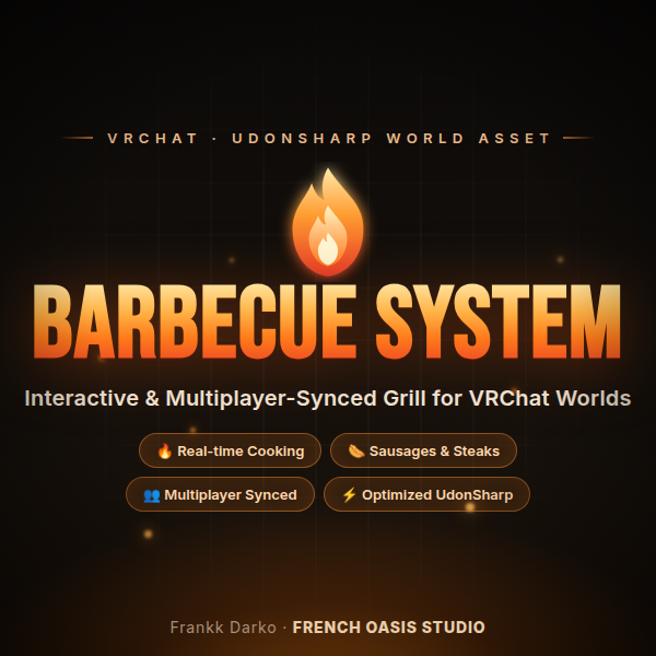[VRChat Asset]  Barbecue System — Interactive Grill for VRChat