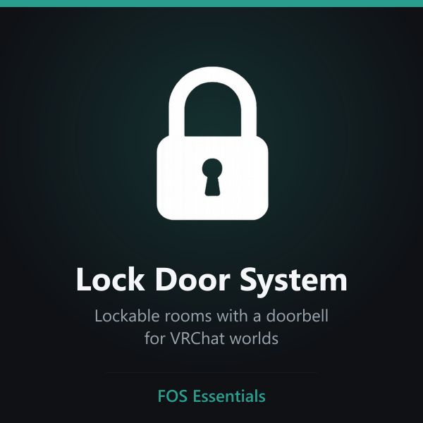[VRChat Asset] Lock Door System | Lockable rooms with a doorbell for your VRChat world