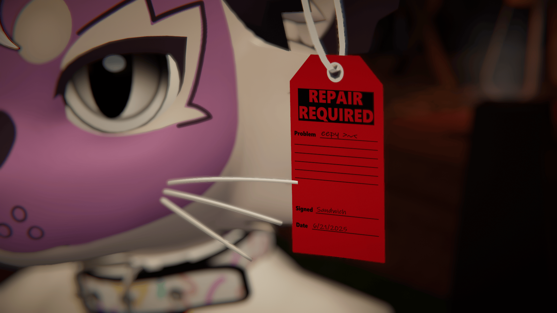 Lock Out Tag Out Repair Required Tag | FREE vrchat asset |