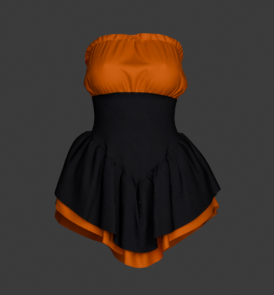 Ruffled Dress — Free Practice Asset
