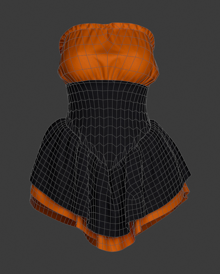 Ruffled Dress — Free Practice Asset