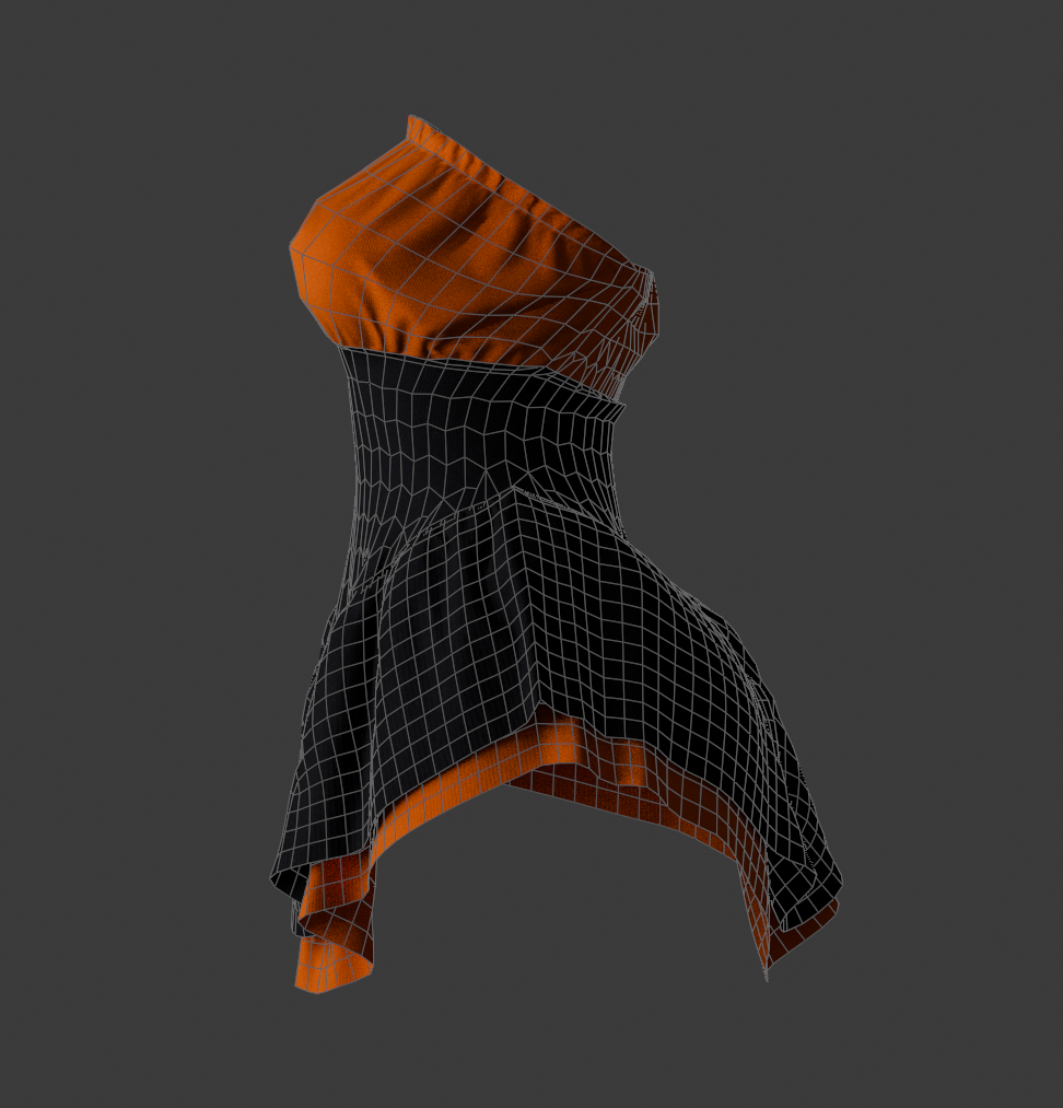 Ruffled Dress — Free Practice Asset