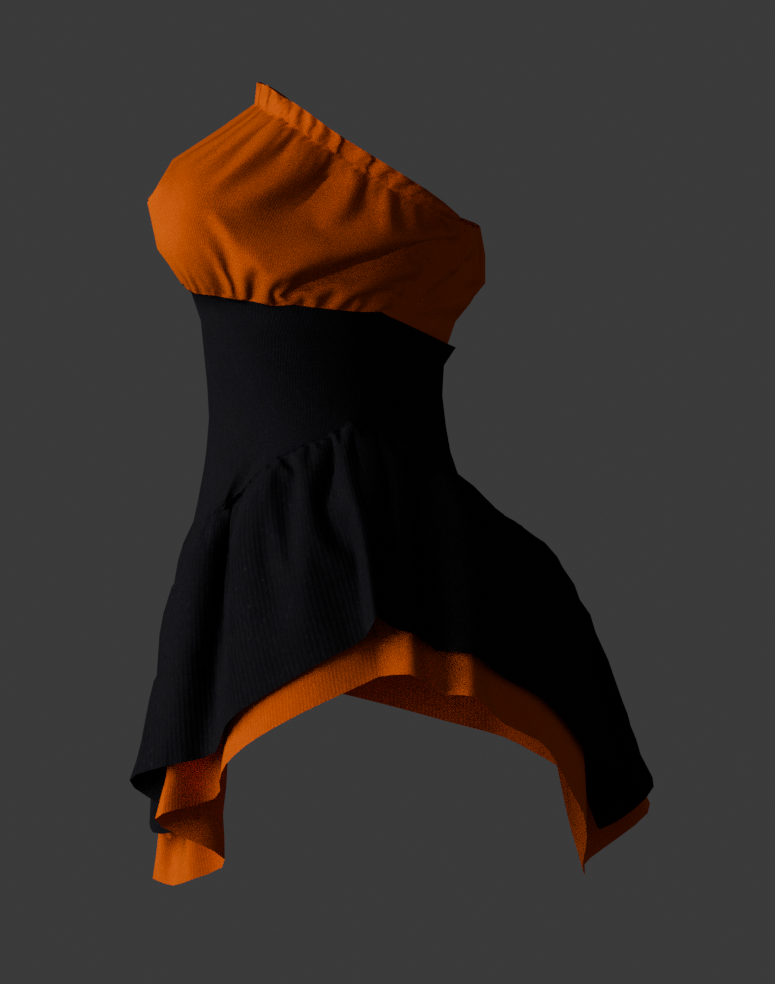 Ruffled Dress — Free Practice Asset