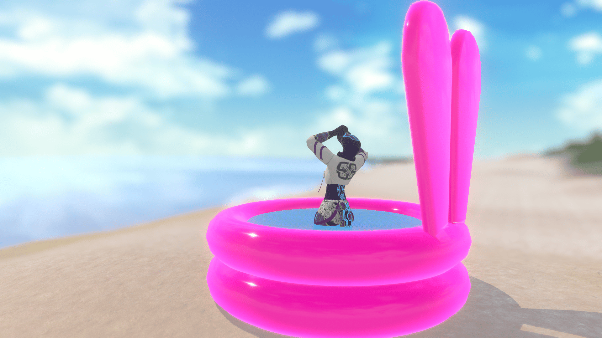 Bunny Pool Set! :D Pool World Drop and Pool Ring!