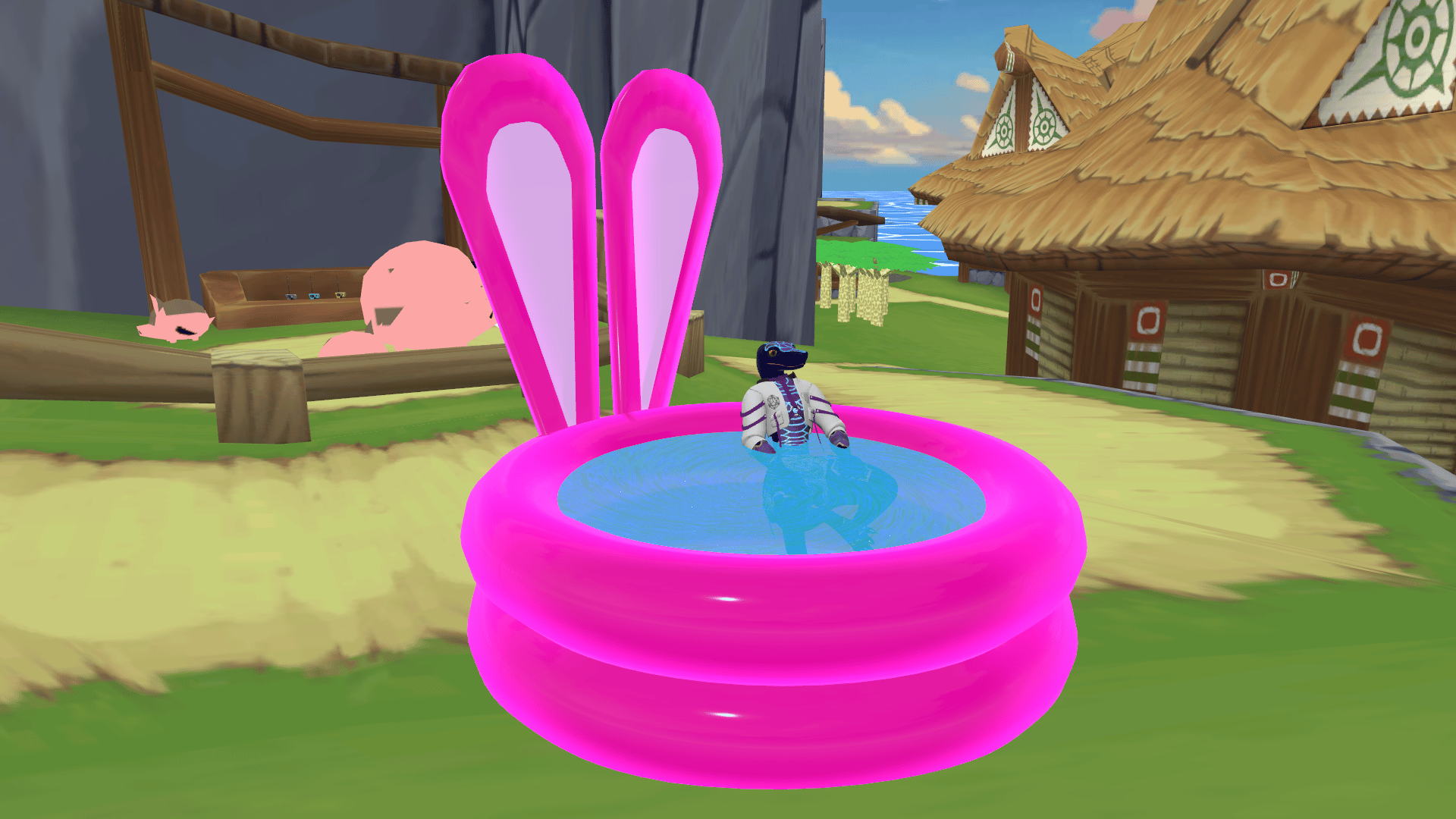Bunny Pool Set! :D Pool World Drop and Pool Ring!