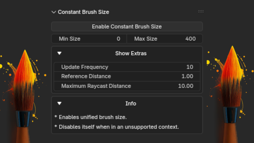 Constant Brush Size Tool for Blender
