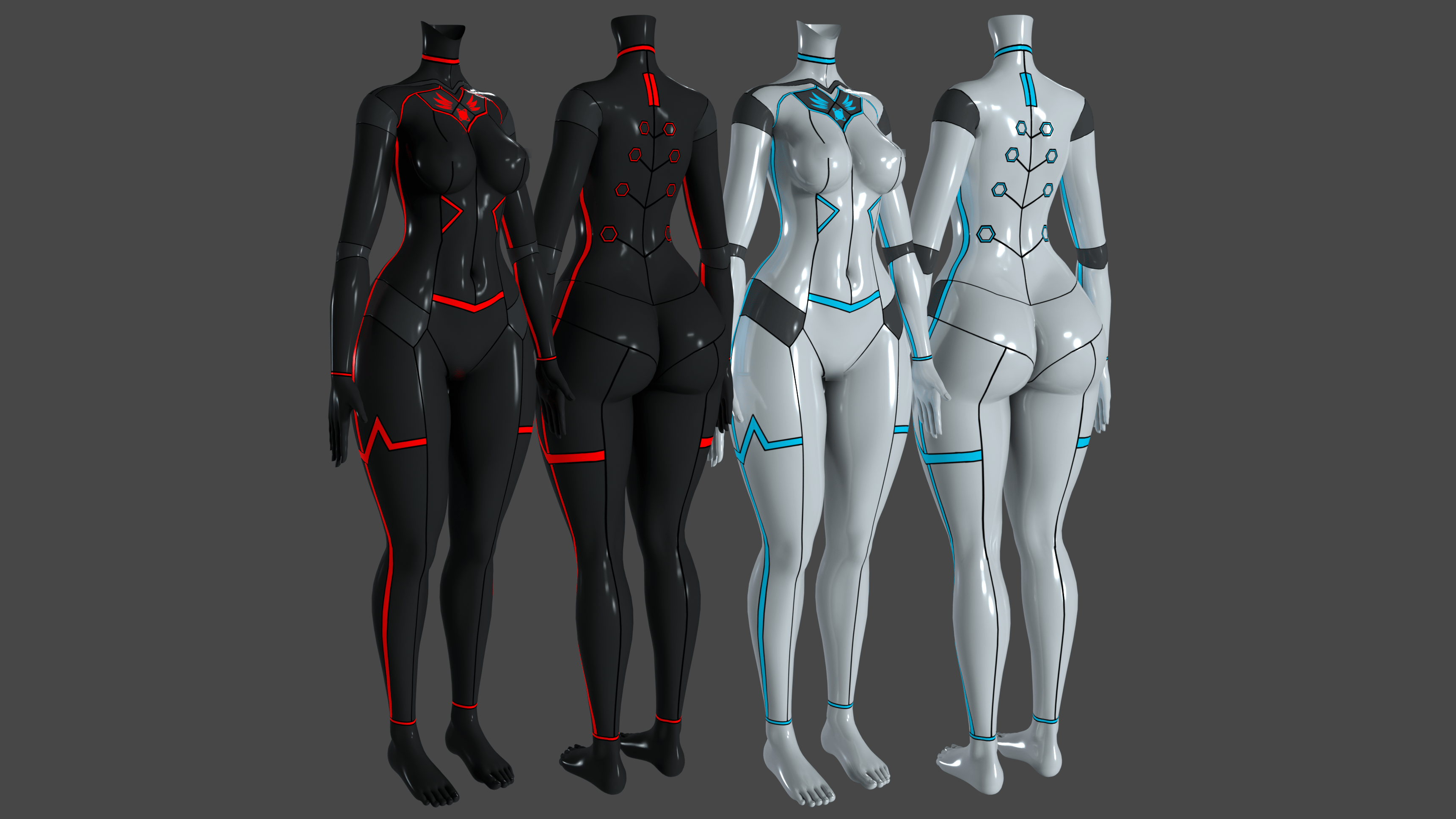 Cybersuit / Spacesuit Textures for VRBASE EGIRL