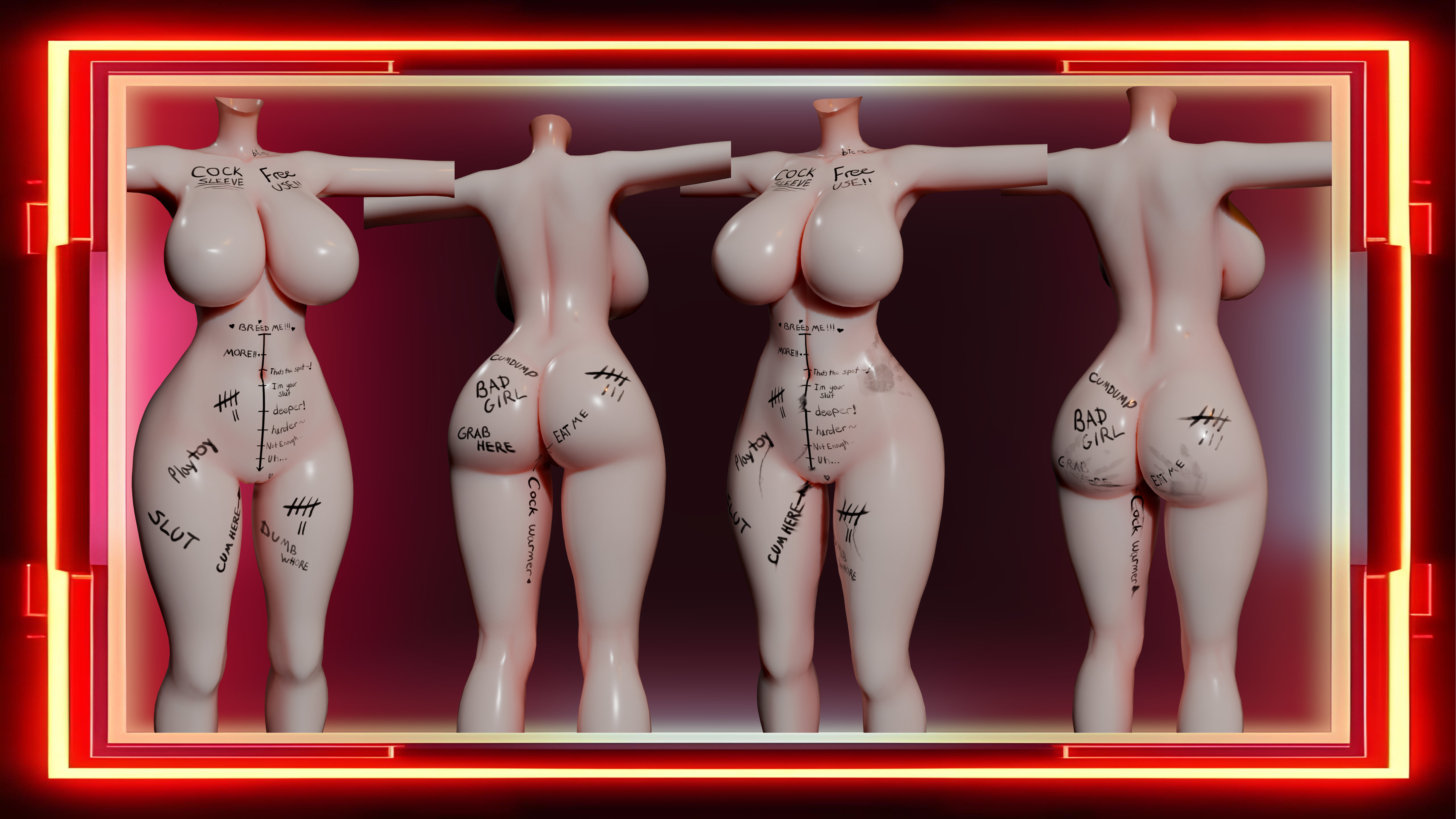 Body Writing Overlay Textures for Milltina Base